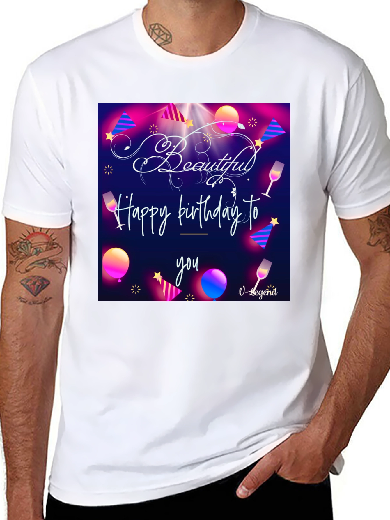 Black Beautiful Birthday T-Shirt view 8