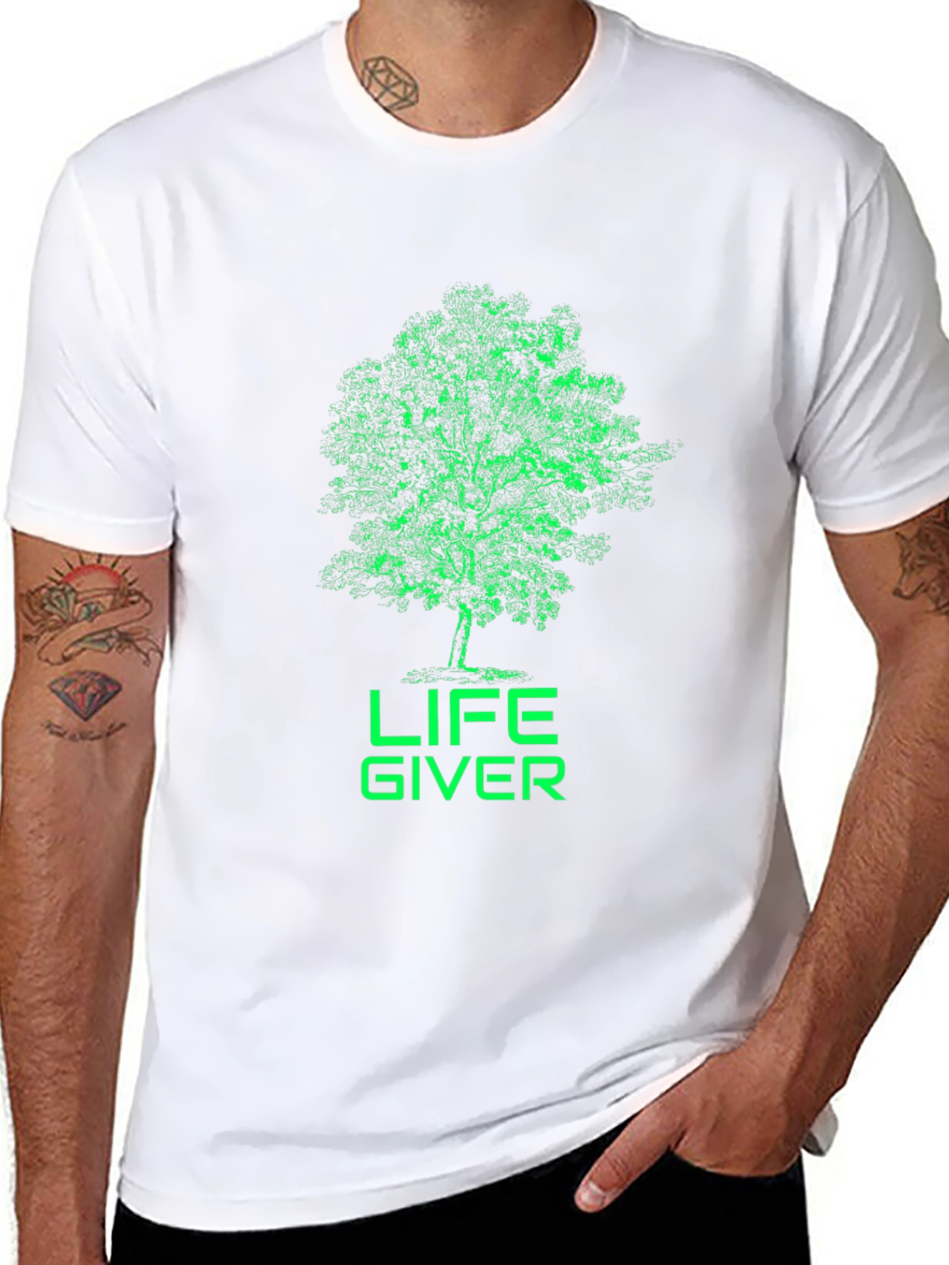 Black Life Giver Tree Graphic Tee view 8