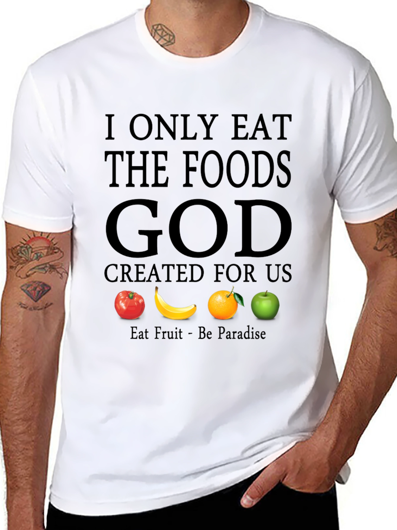 Vegan Fruit T-Shirt - Eat Like God Created! - 8