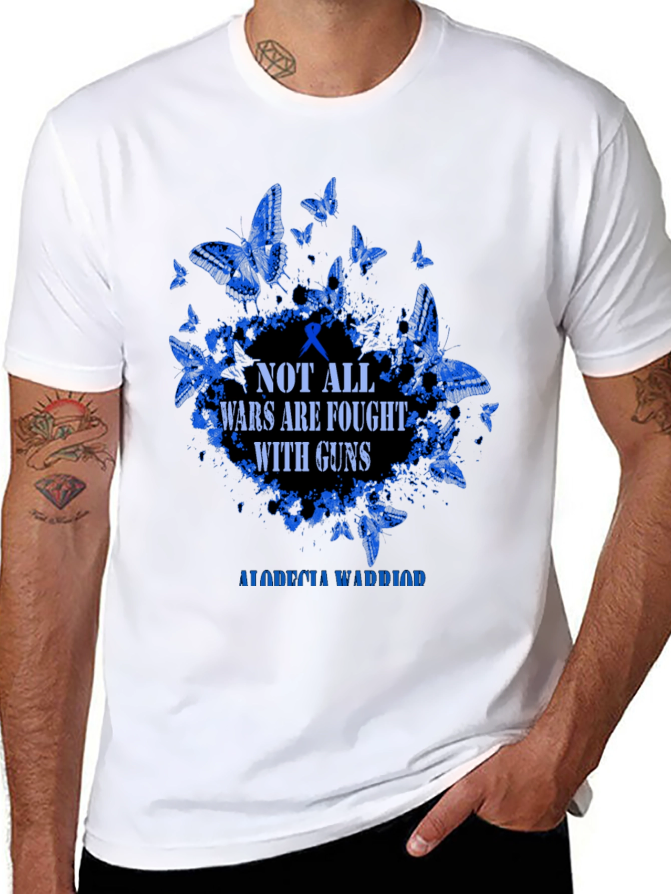 Alopecia Warrior Butterfly Graphic Tee - 8