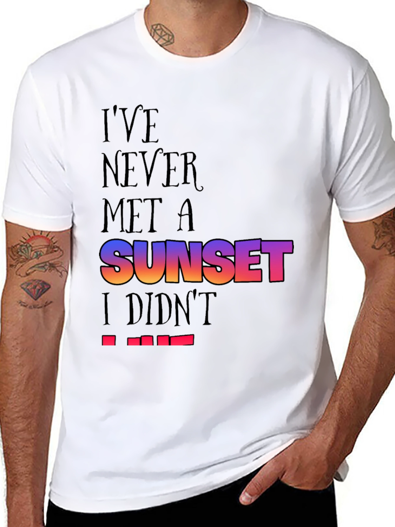 Black Sunset Lover Black T-Shirt view 8