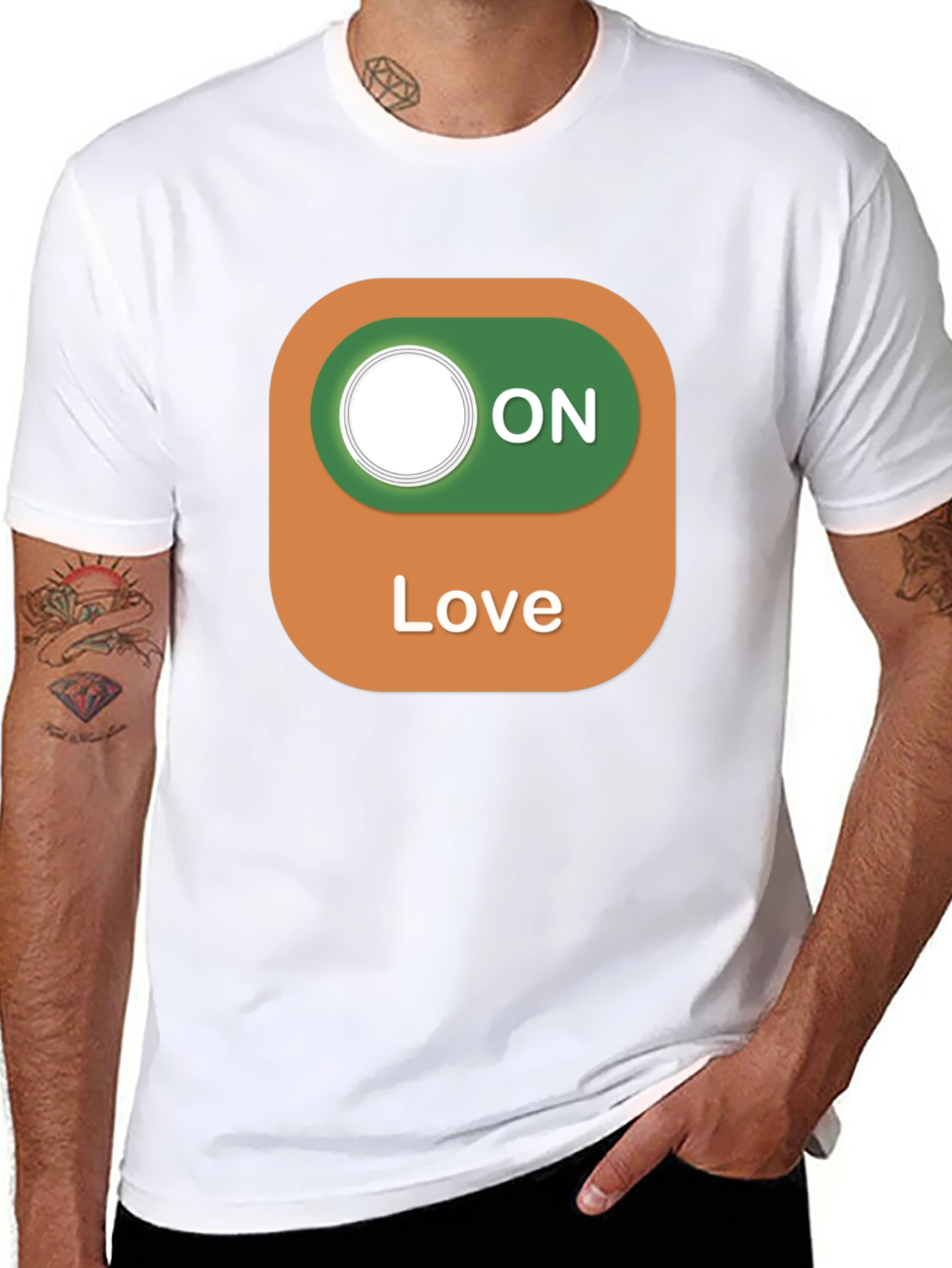 Black Love On Toggle Black T-Shirt view 8