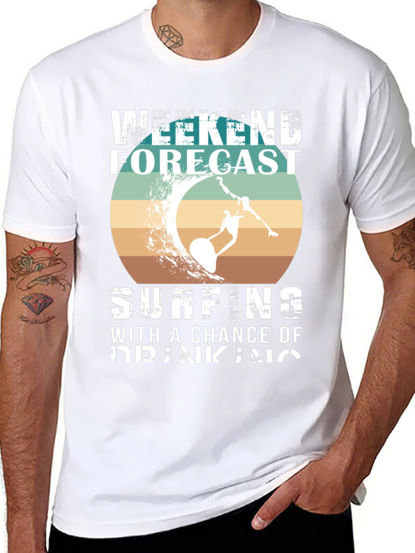 Black Weekend Forecast Surfing T-Shirt view 8