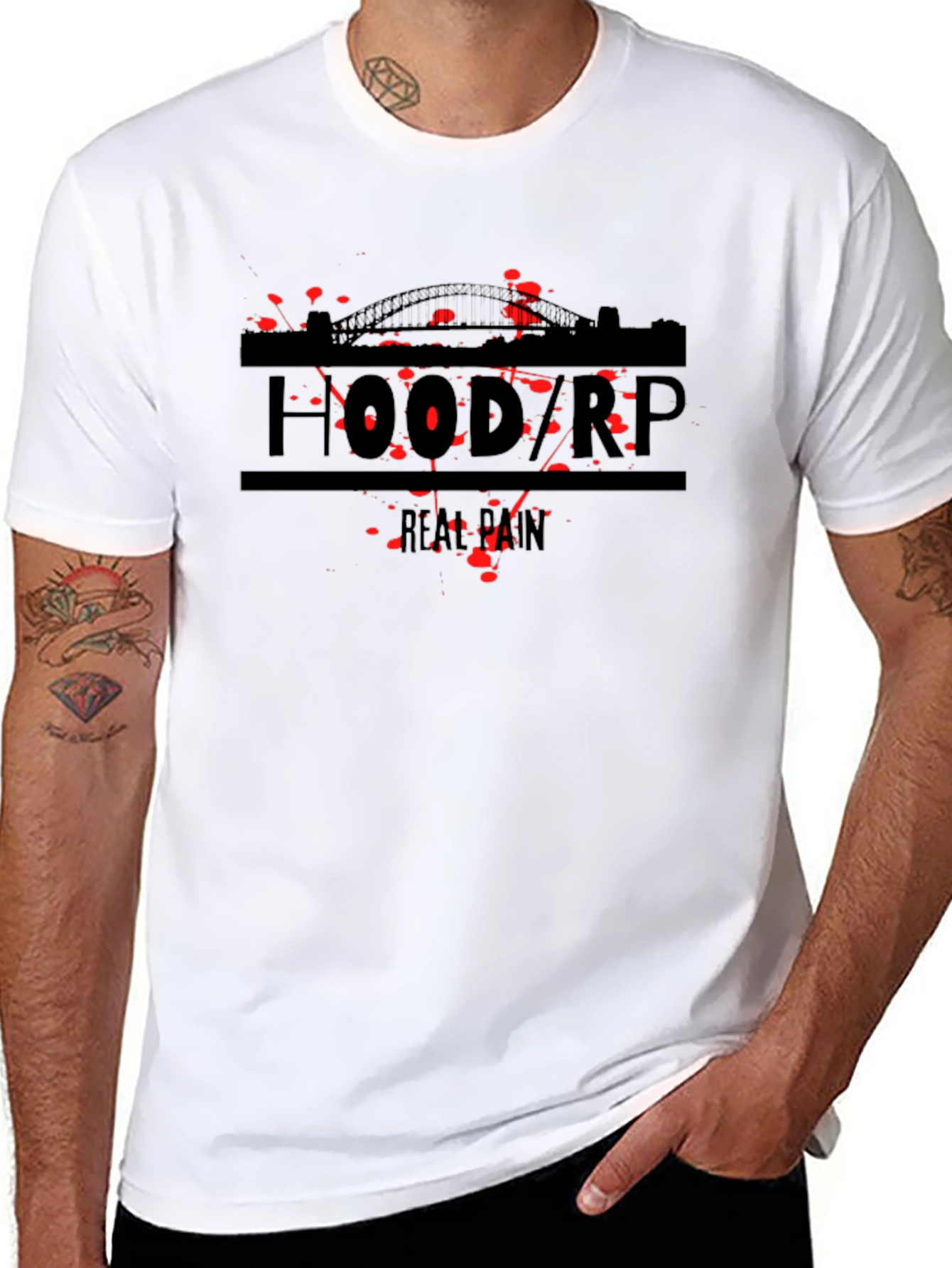 Black Hood RP Real Pain T-Shirt - Black view 8