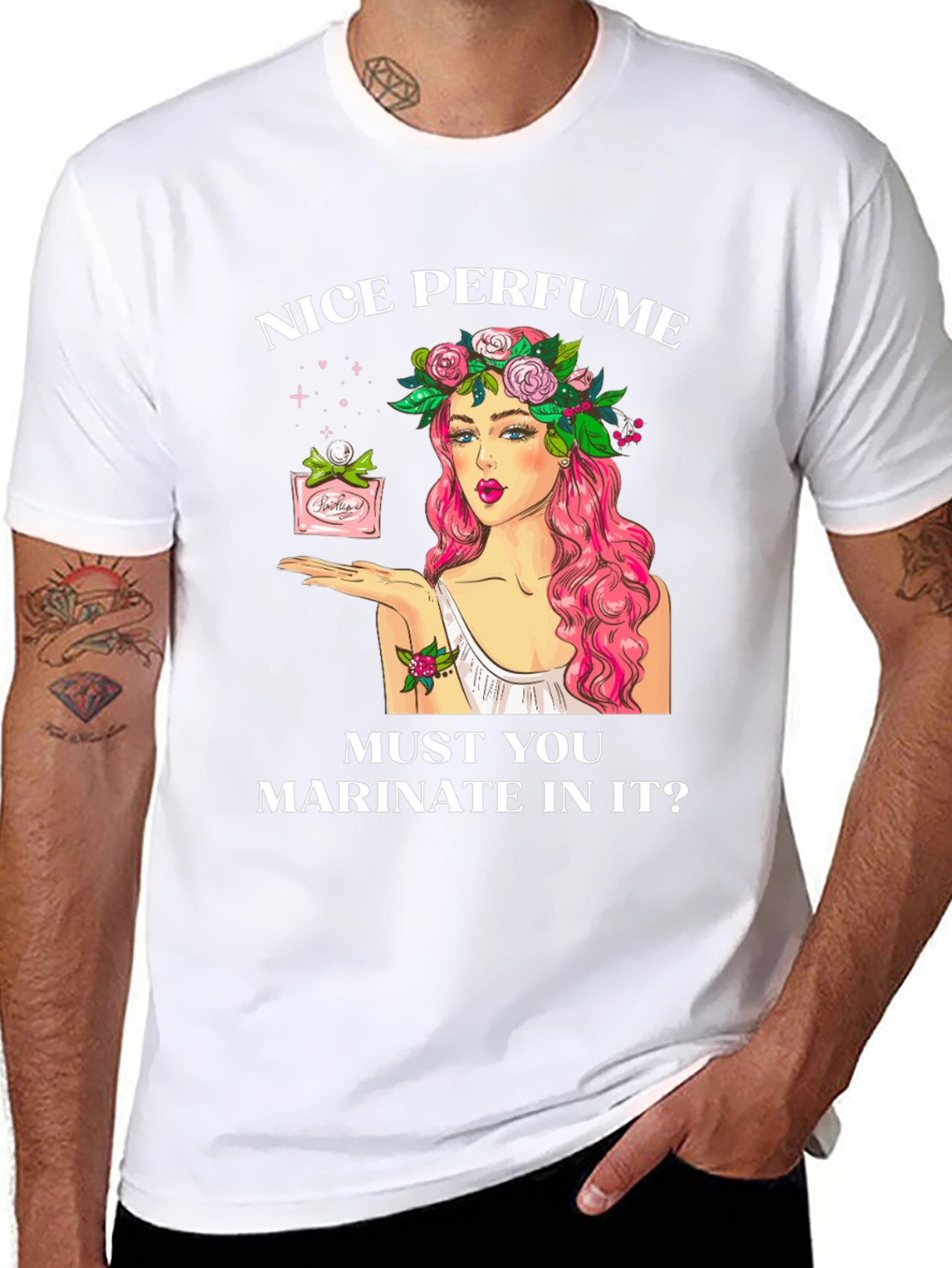 Black Nice Perfume T-Shirt - Funny Sarcastic Tee view 8