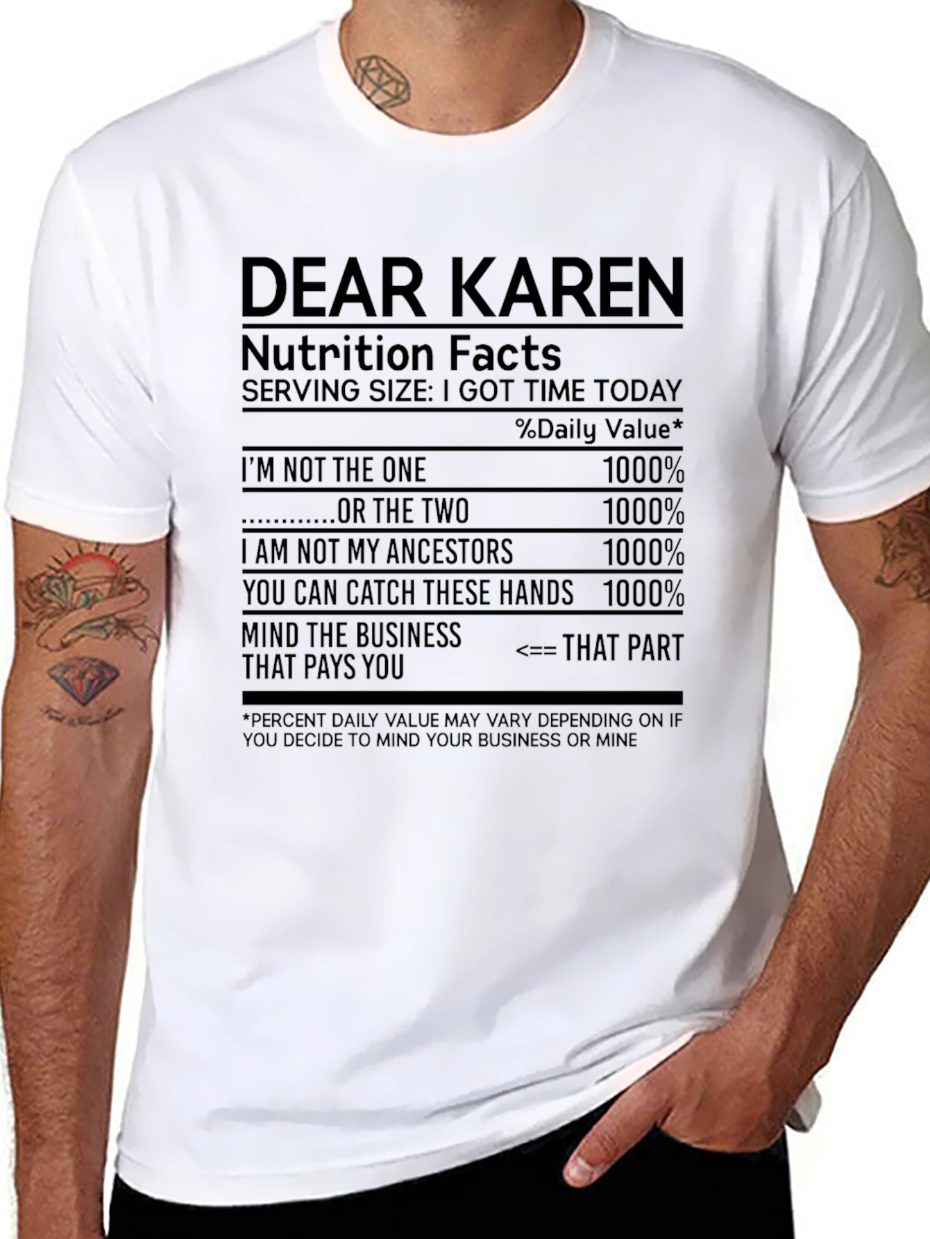 Black Dear Karen Funny T-Shirt view 8