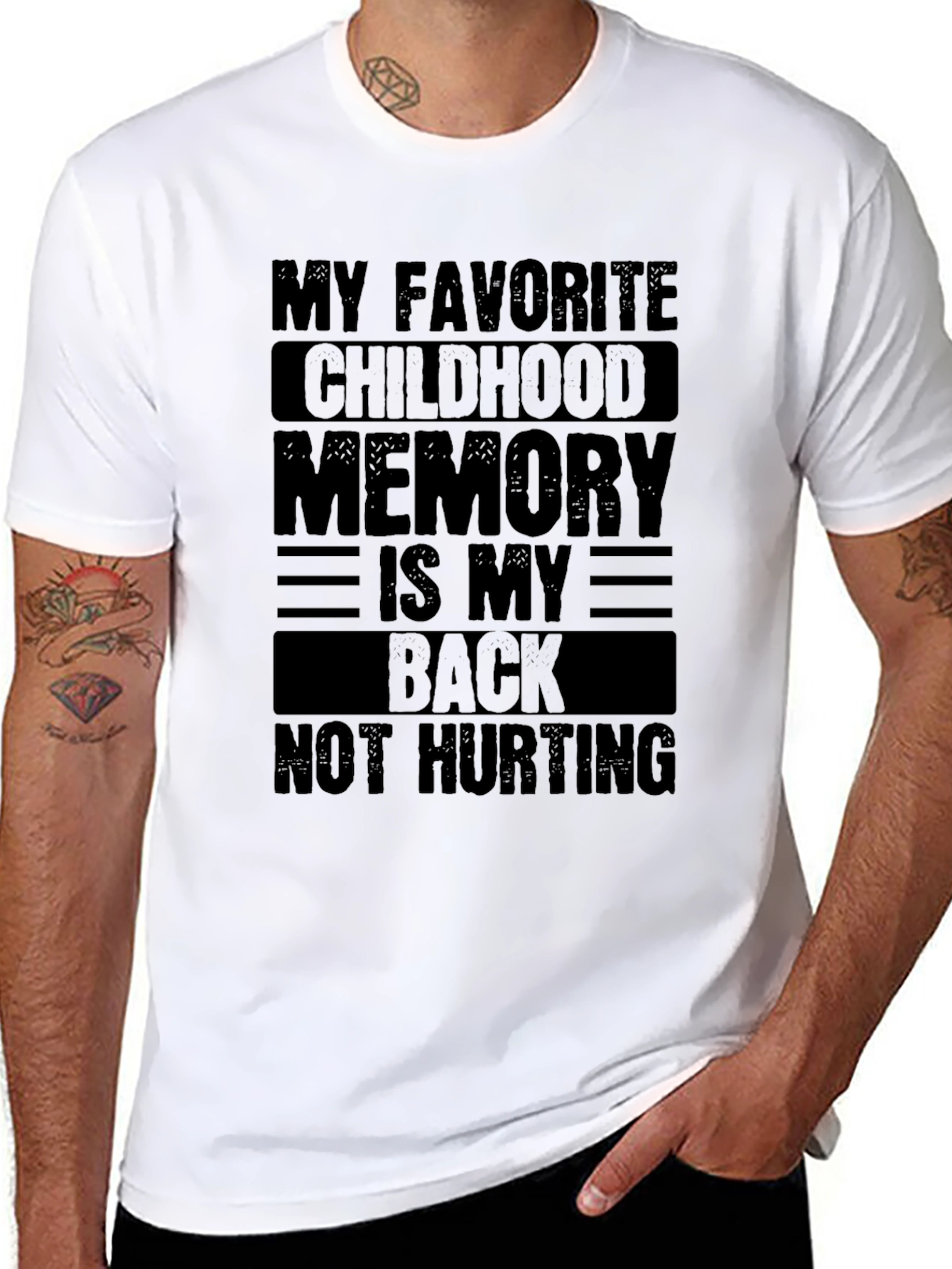 Black Funny My Favorite Childhood Memory T-Shirt view 8