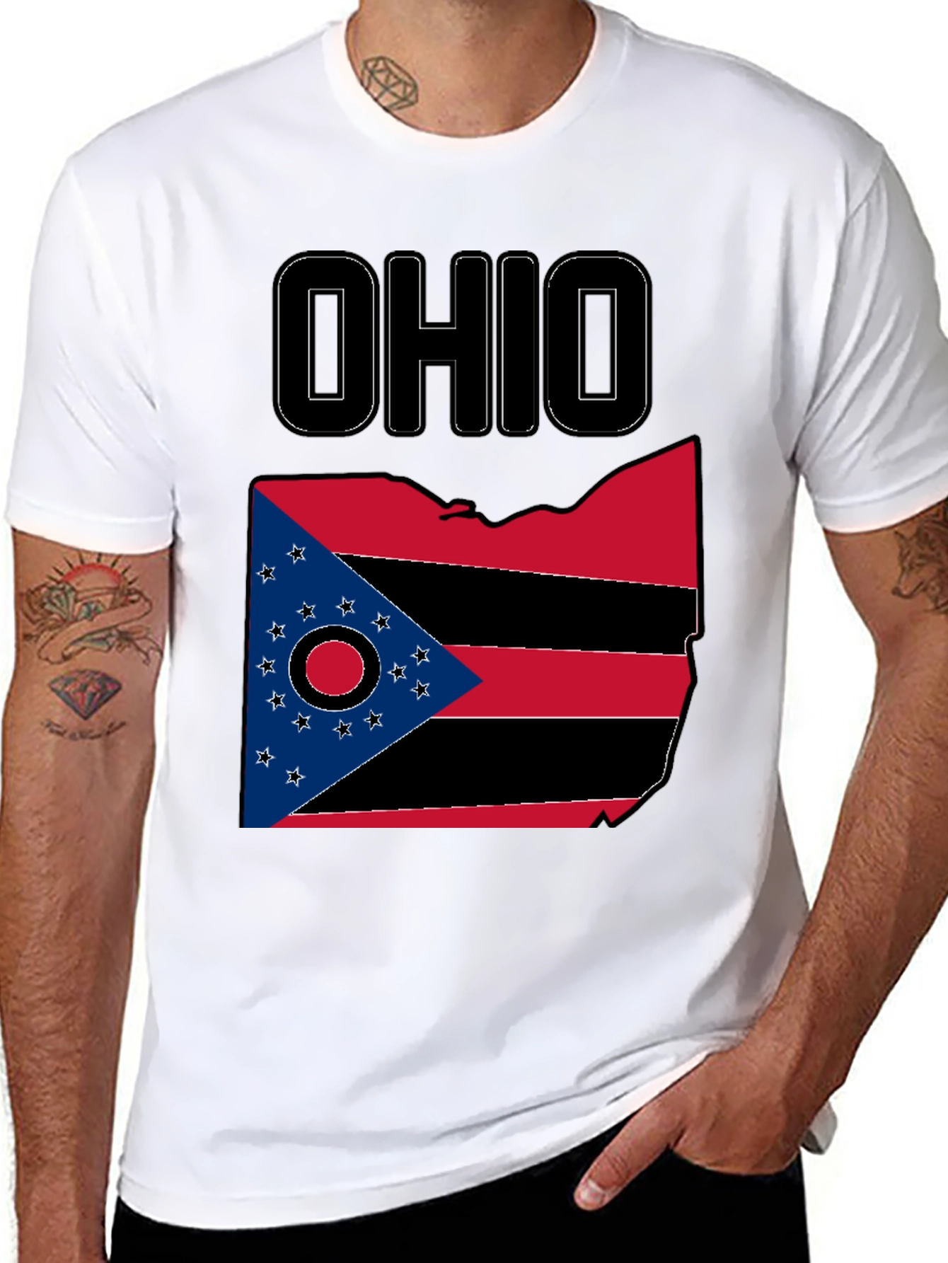 Black Ohio State Pride Graphic T-Shirt view 8