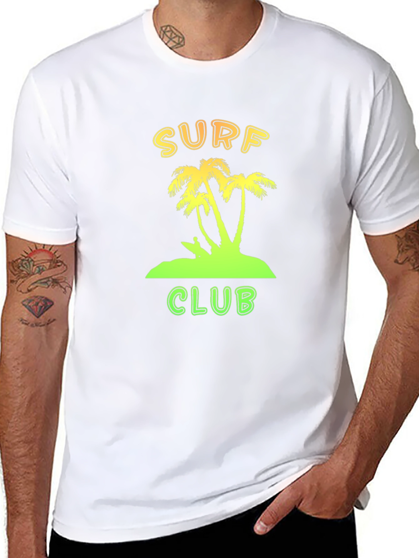 Black Surf Club Palm Tree T-Shirt - Island Vibes Tee view 8