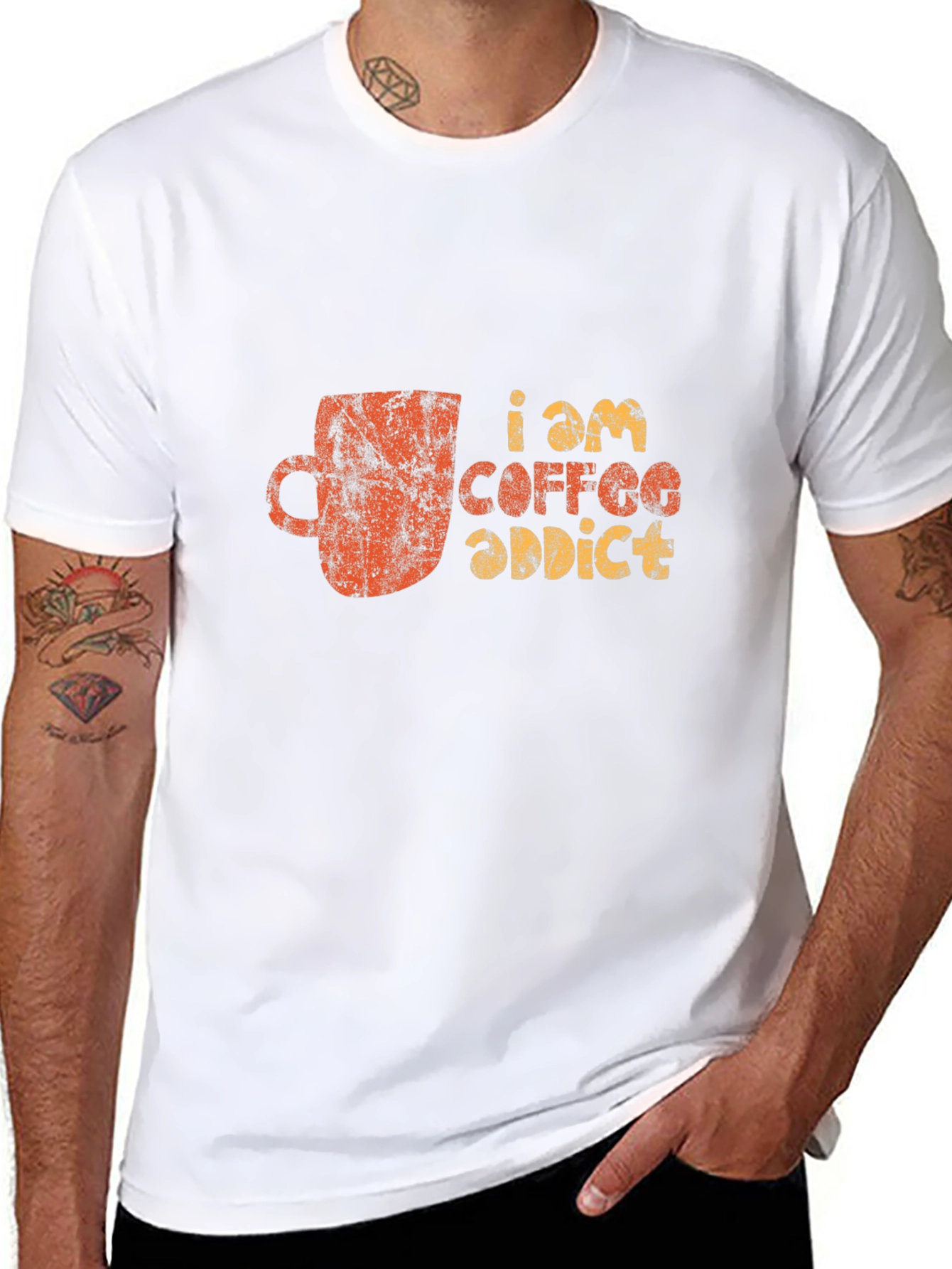 Black Coffee Addict Graphic Tee - Black Short Sleeve T-Shirt view 8