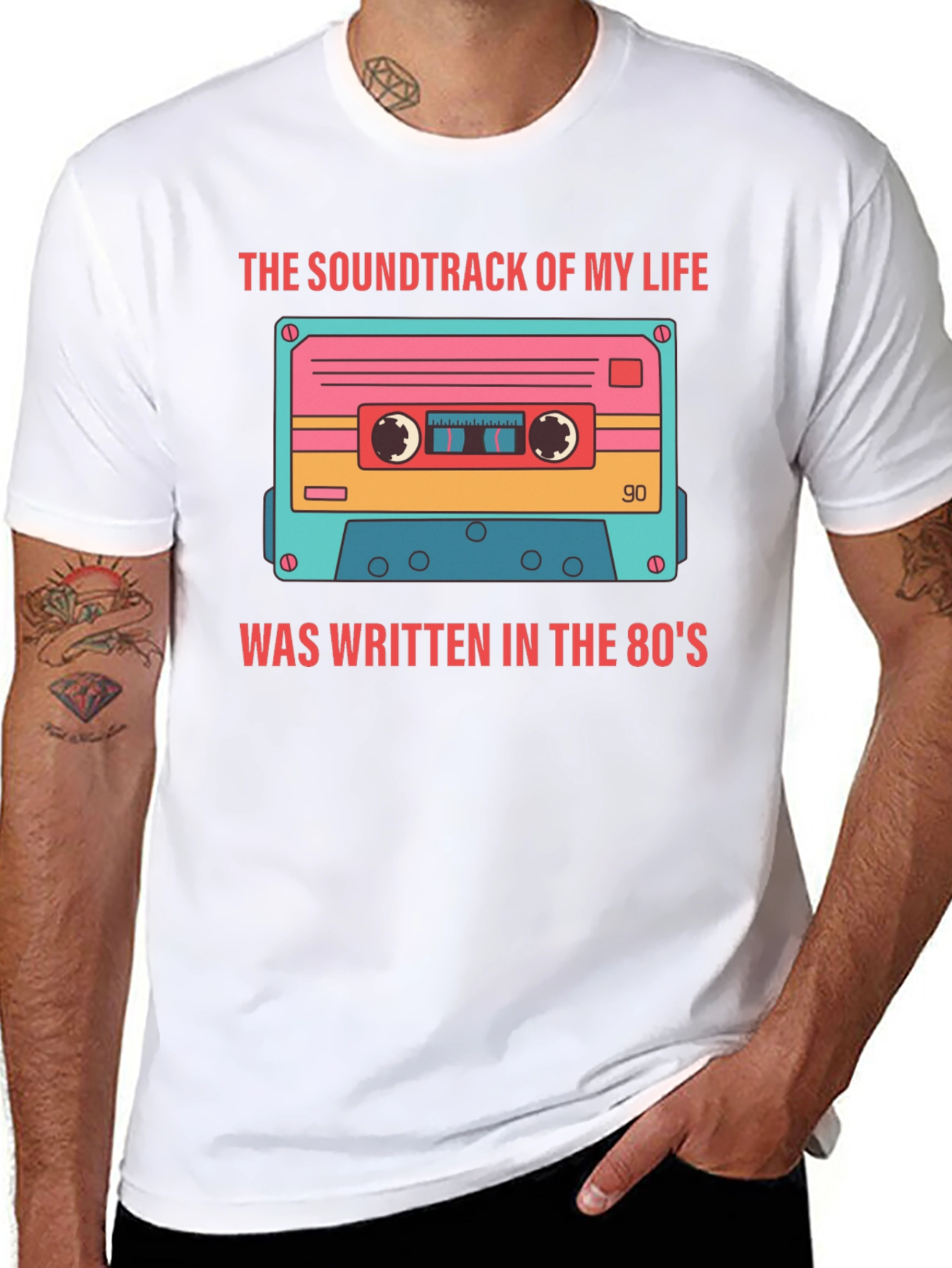 Black Retro 80's Mixtape T-Shirt view 8