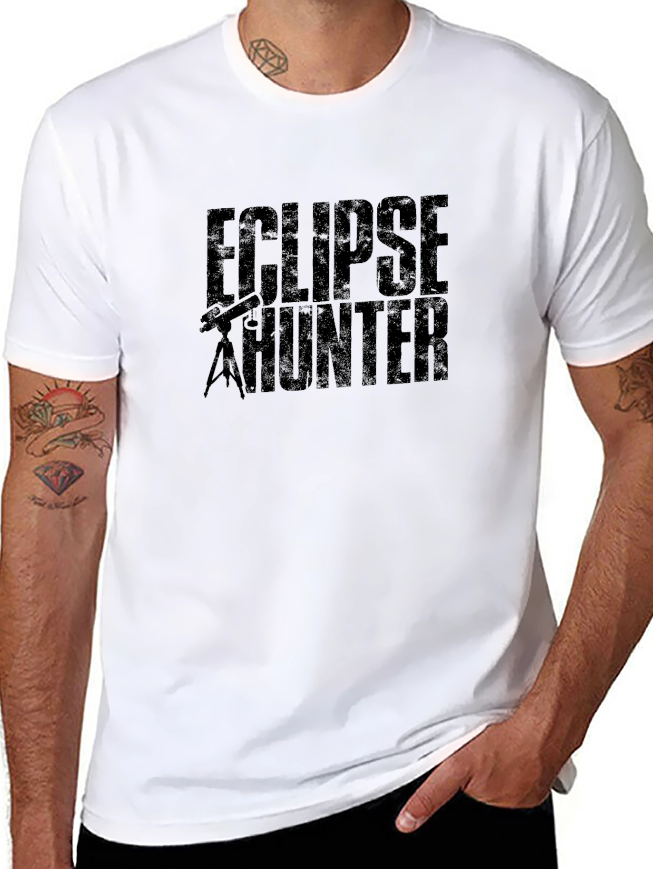Black Eclipse Hunter Black T-Shirt view 8