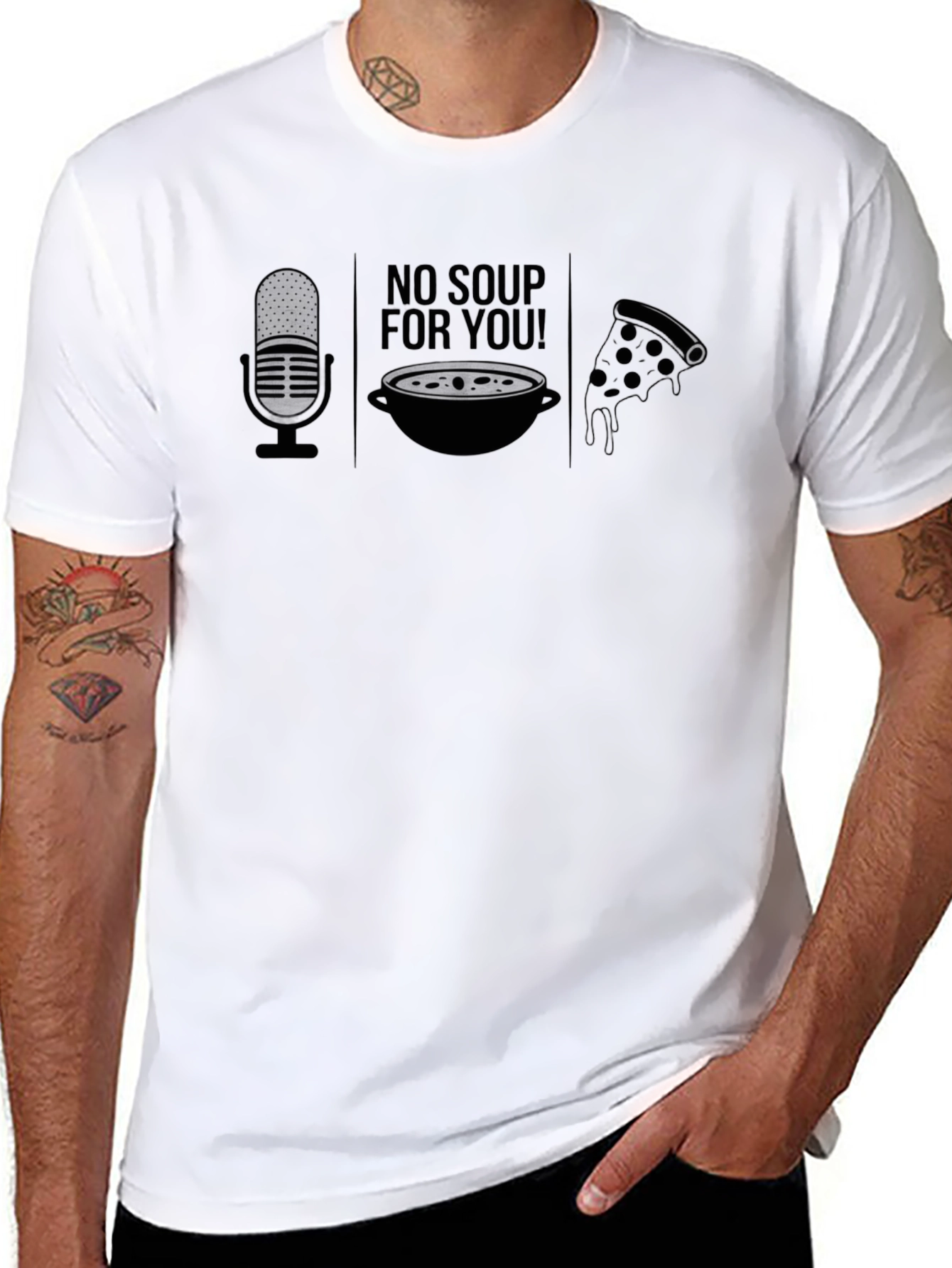 Black No Soup For You T-Shirt view 8