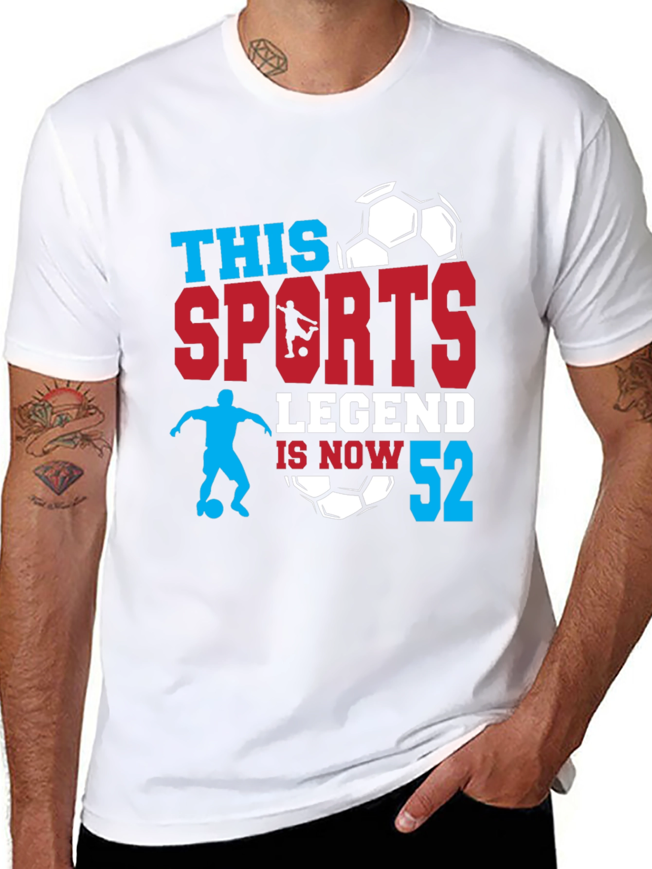 Black Sports Legend 52nd Birthday T-Shirt view 8