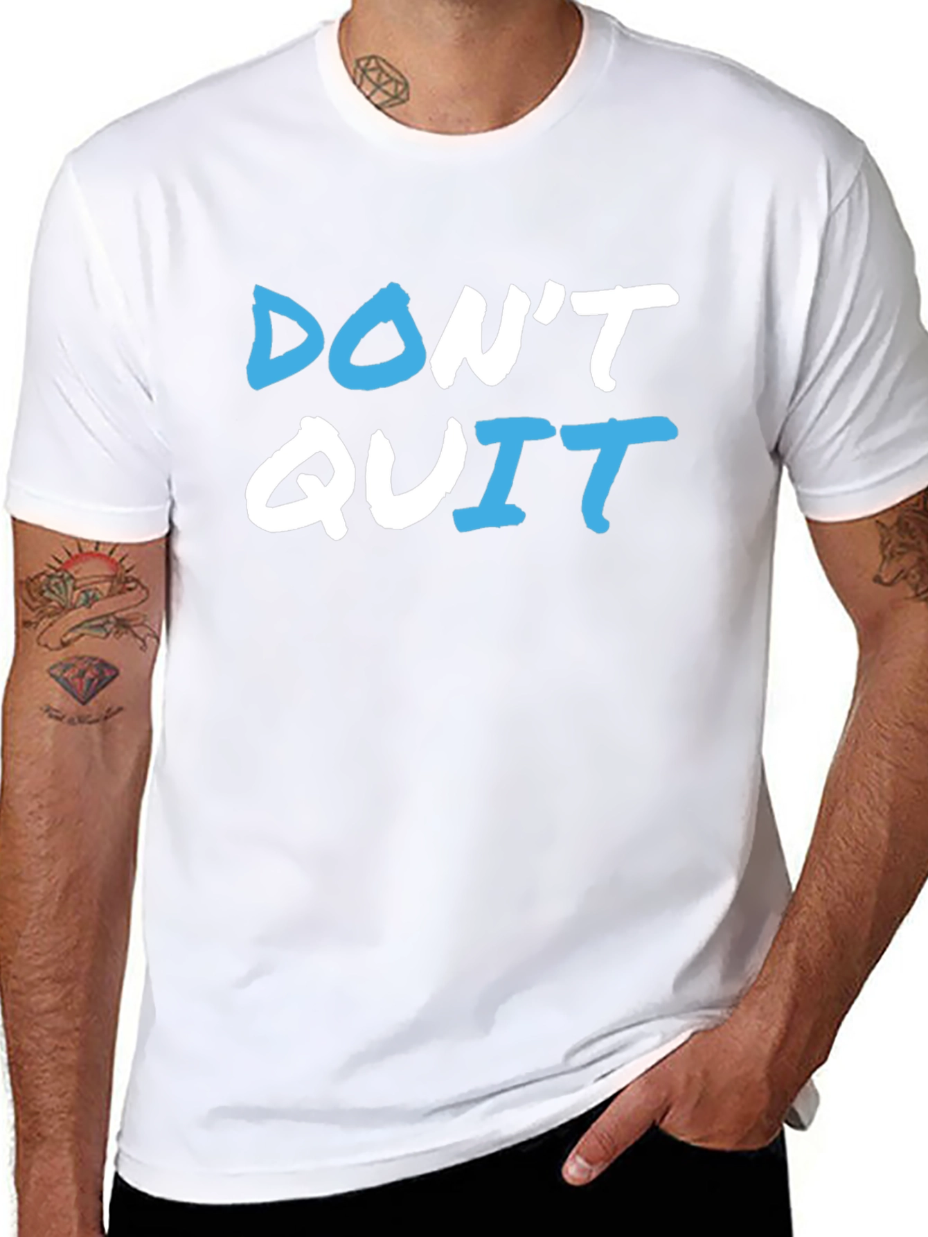 Motivational Don't Quit Graphic Tee - 8