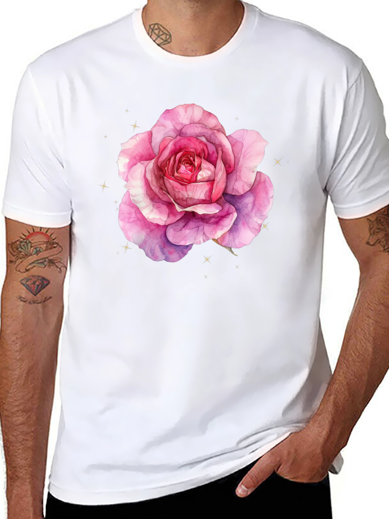 Black Rose Graphic T-Shirt - Soft Style view 8
