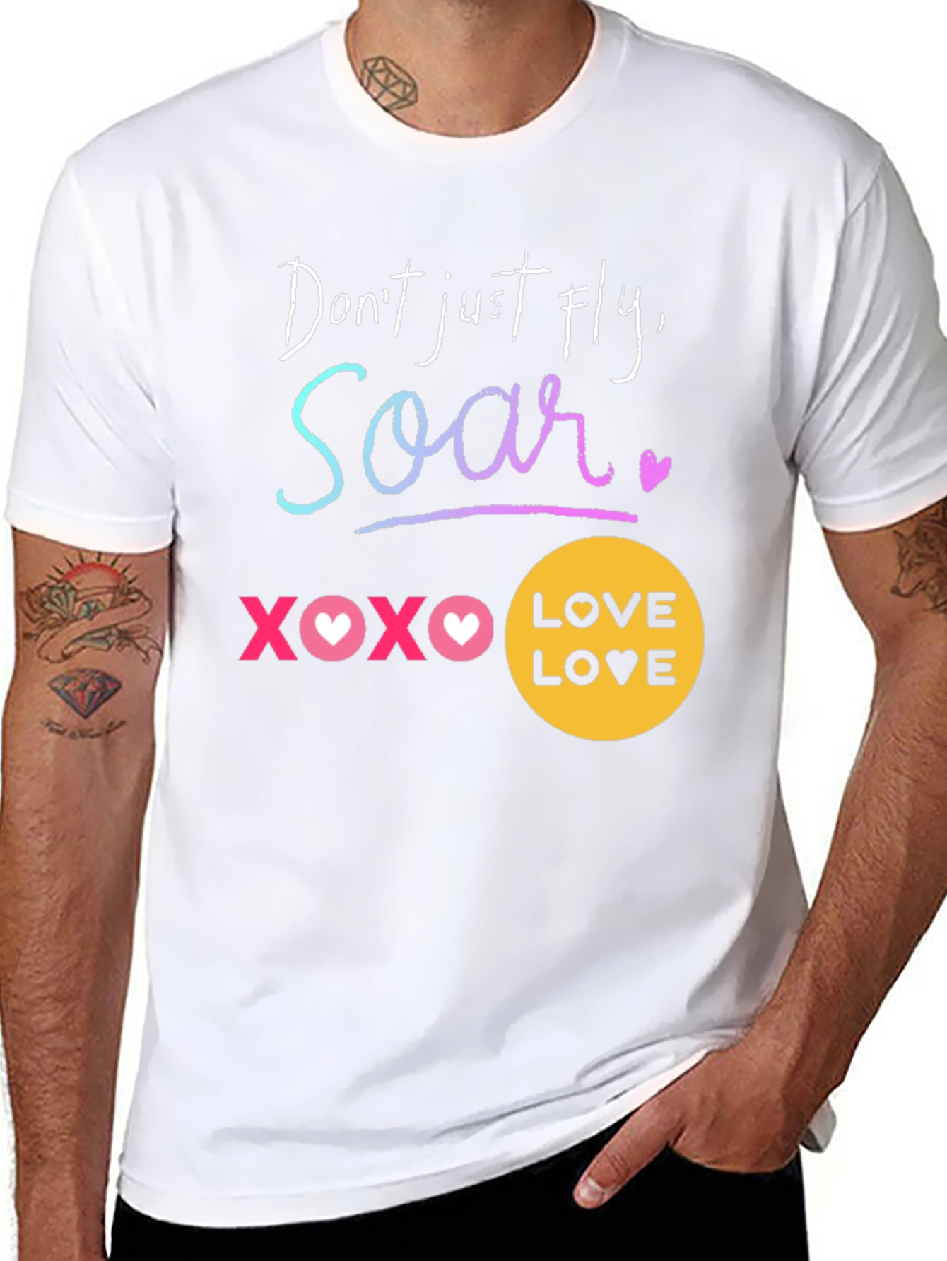 Black Inspirational Soar Graphic Tee -  Black view 8