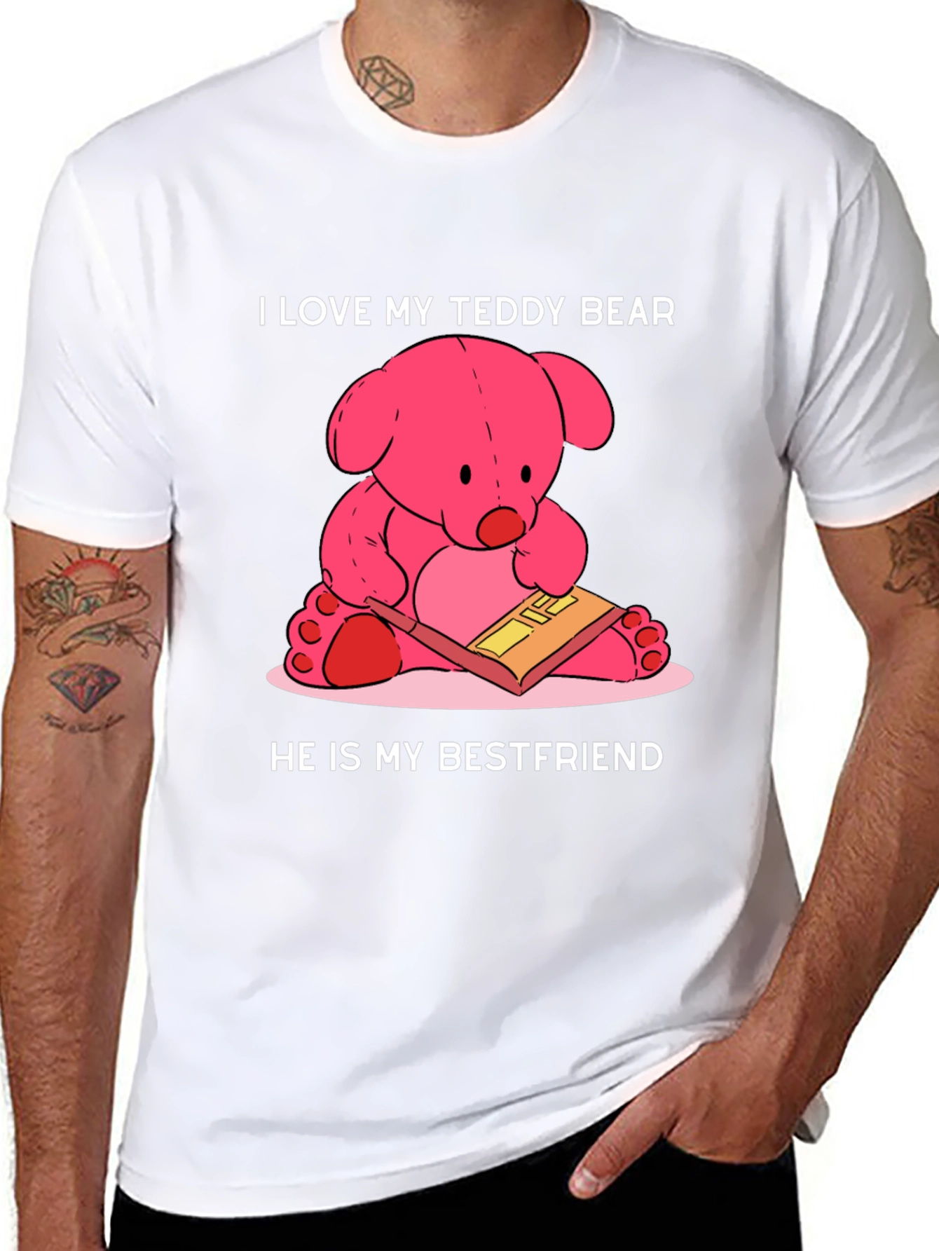Black Teddy Bear Best Friend T-Shirt view 8