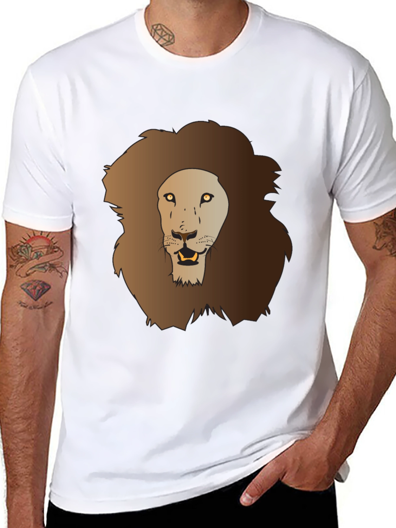 Black Lion Graphic Tee - Men's Black T-Shirt view 8