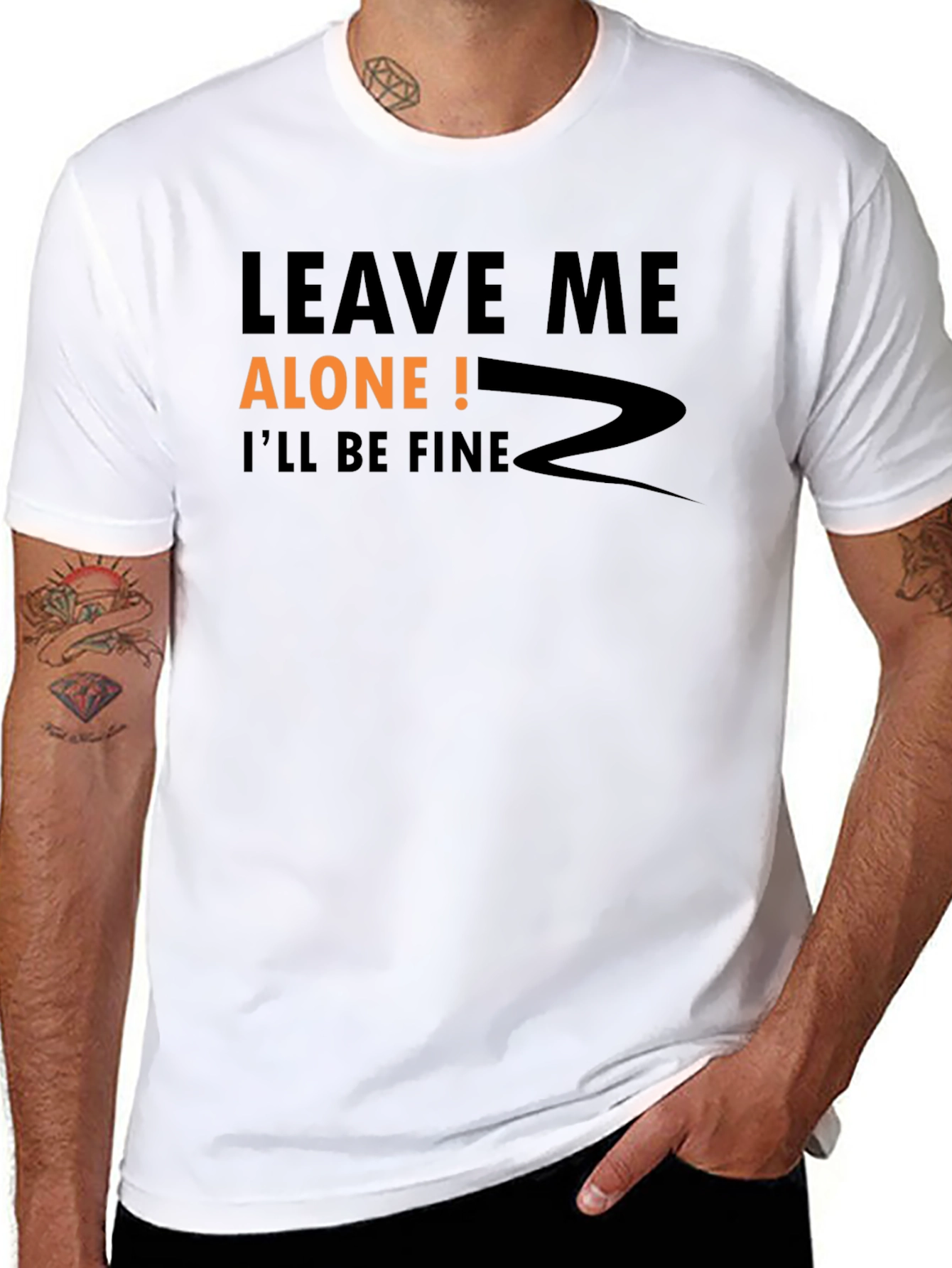 Black Leave Me Alone Graphic Tee view 8