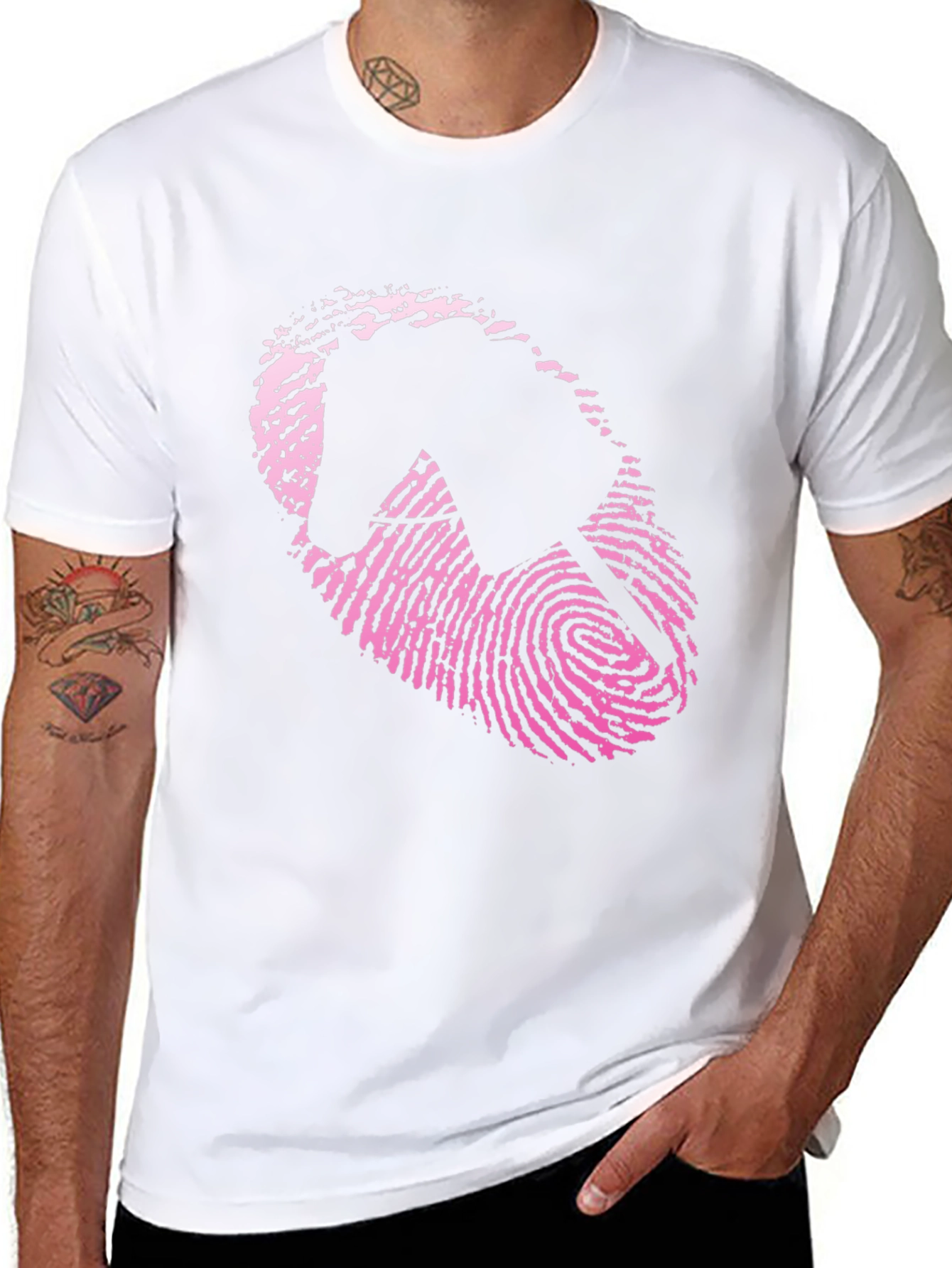Black Fingerprint Horse Graphic Tee - Black view 8