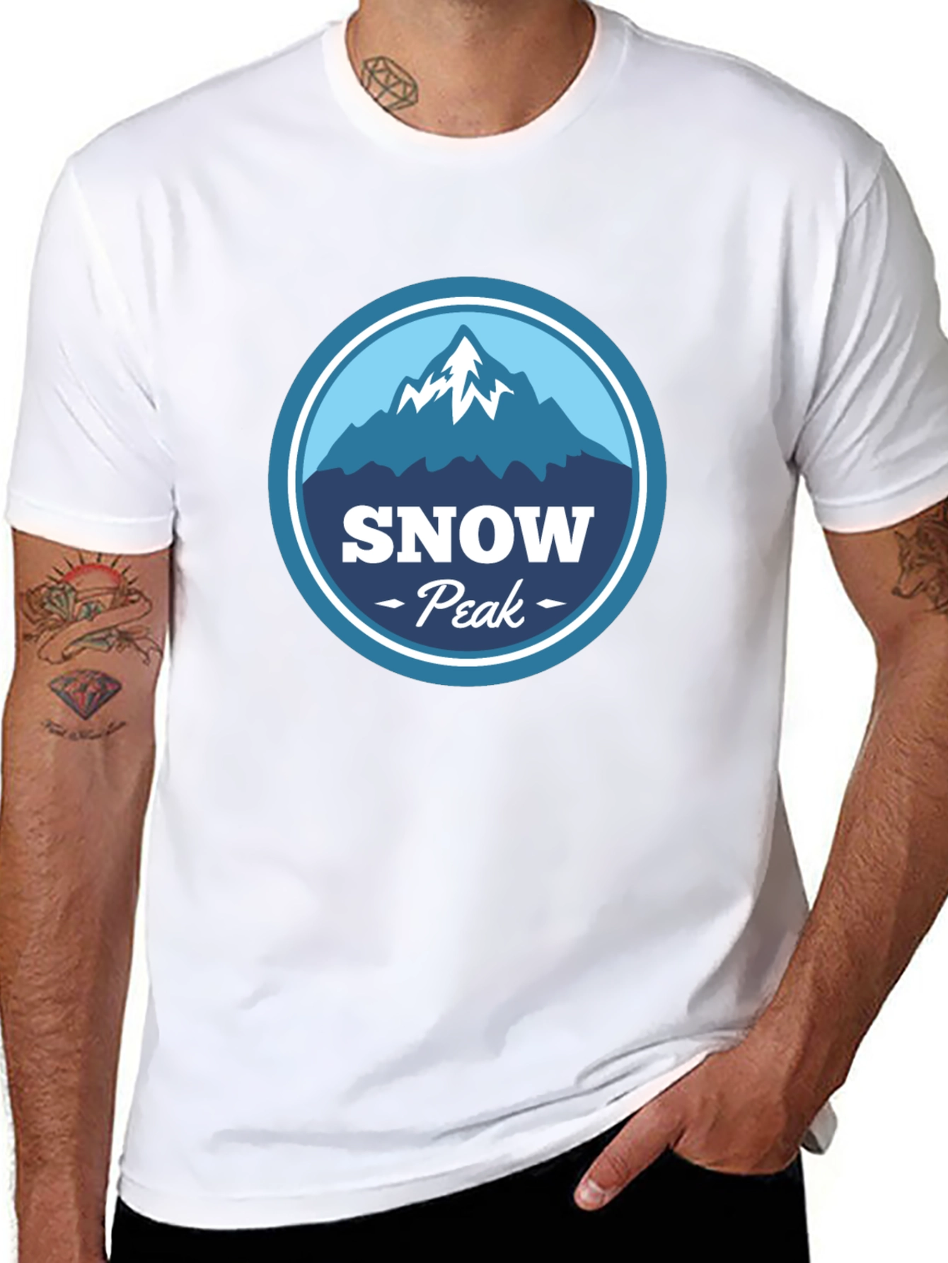 Black Snow Peak Graphic Tee - Mountain Adventure view 8
