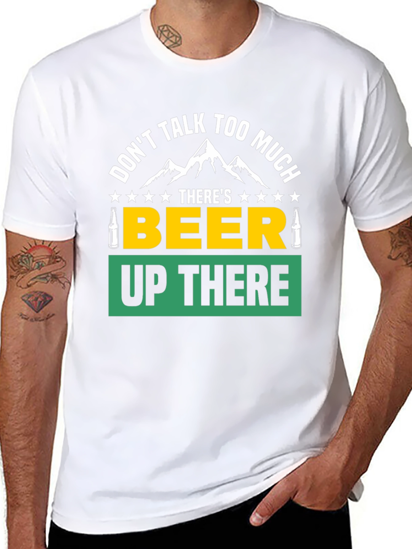 Black Don't Talk, Beer Up There Graphic Tee view 8