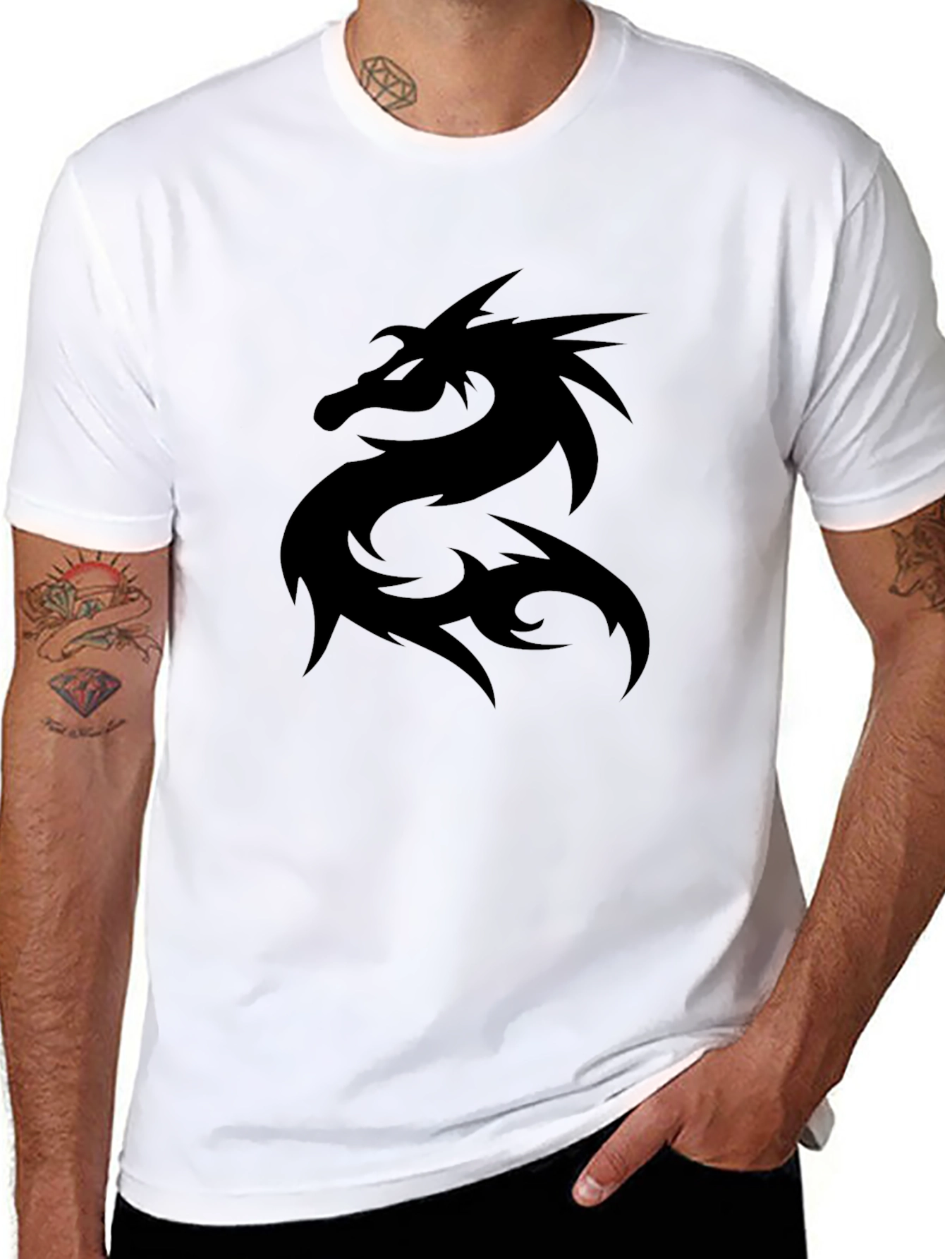 Black Black Dragon Graphic Tee - Men's Short Sleeve view 8