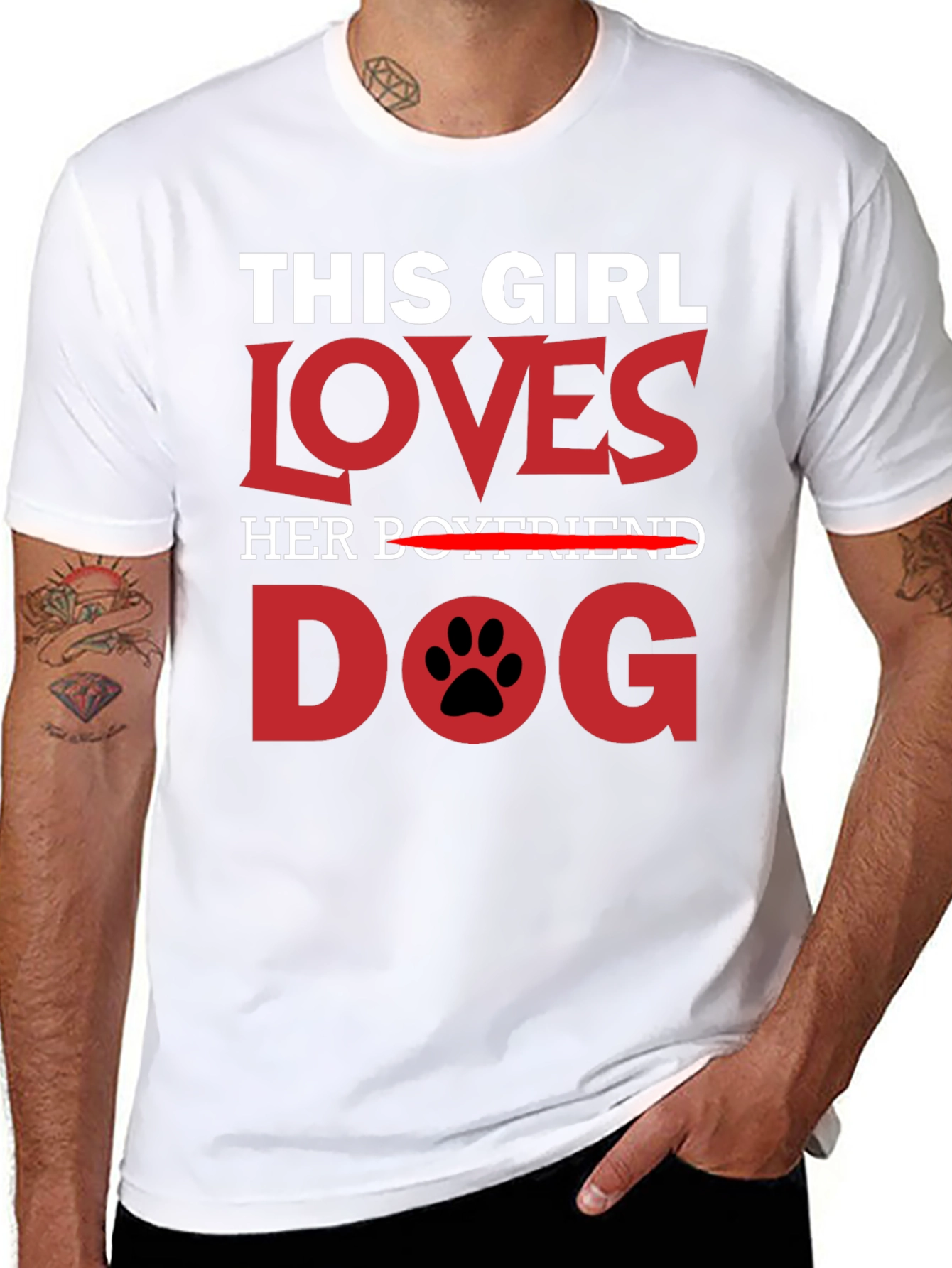 Black This Girl Loves Dog T-Shirt view 8