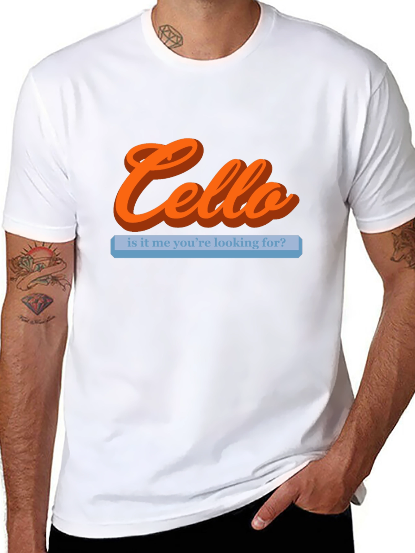 Black Cello Is It Me You're Looking For T-Shirt view 8