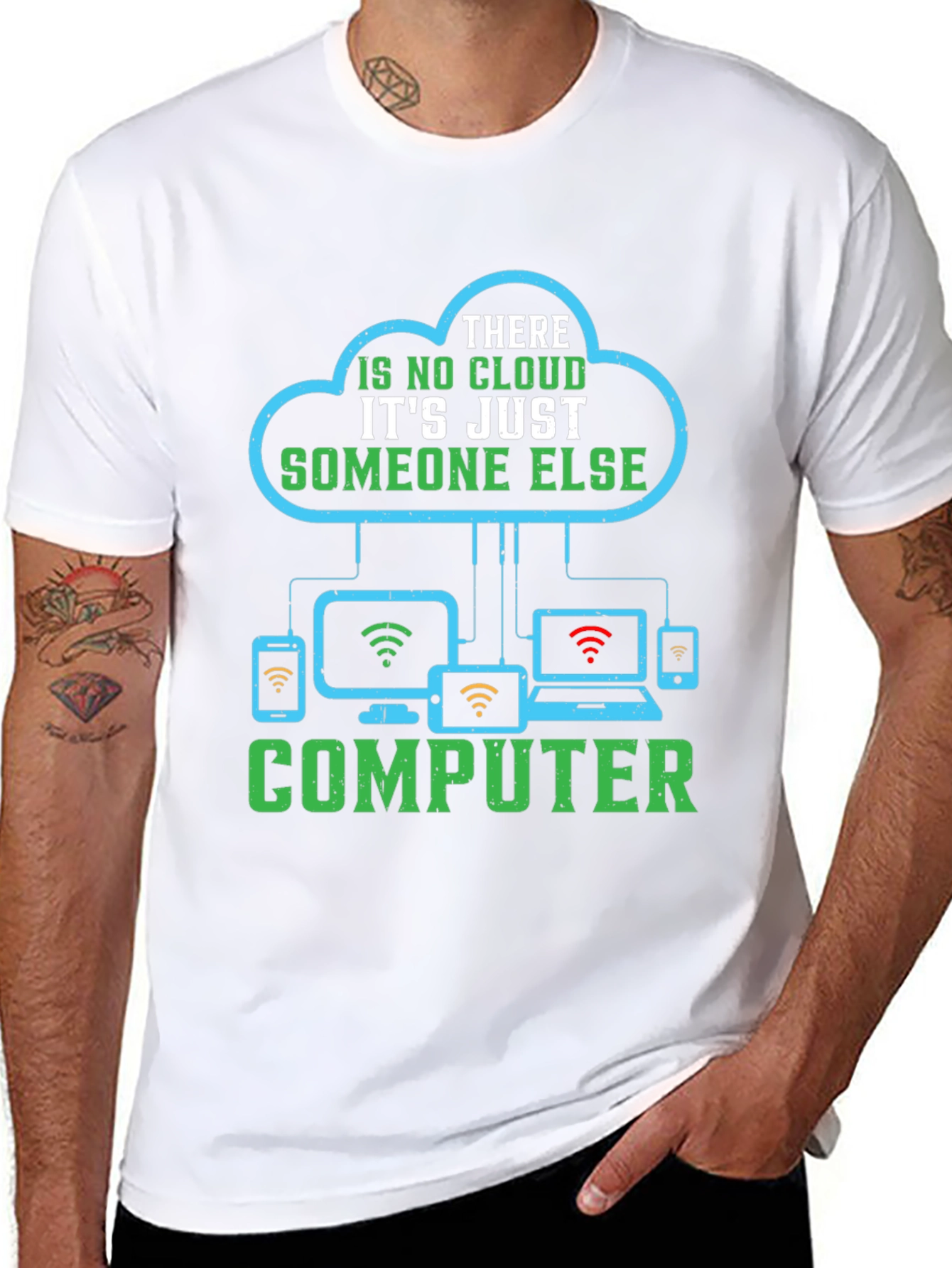 Black Cloud Computing Humor T-Shirt - Tech Joke Tee view 8