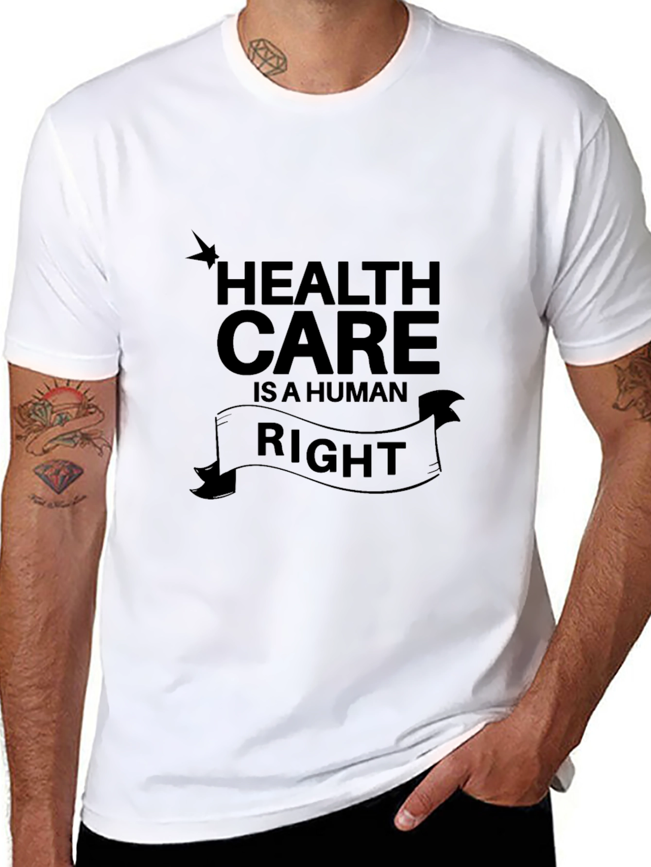 Black Health Care is a Human Right Graphic T-Shirt view 8