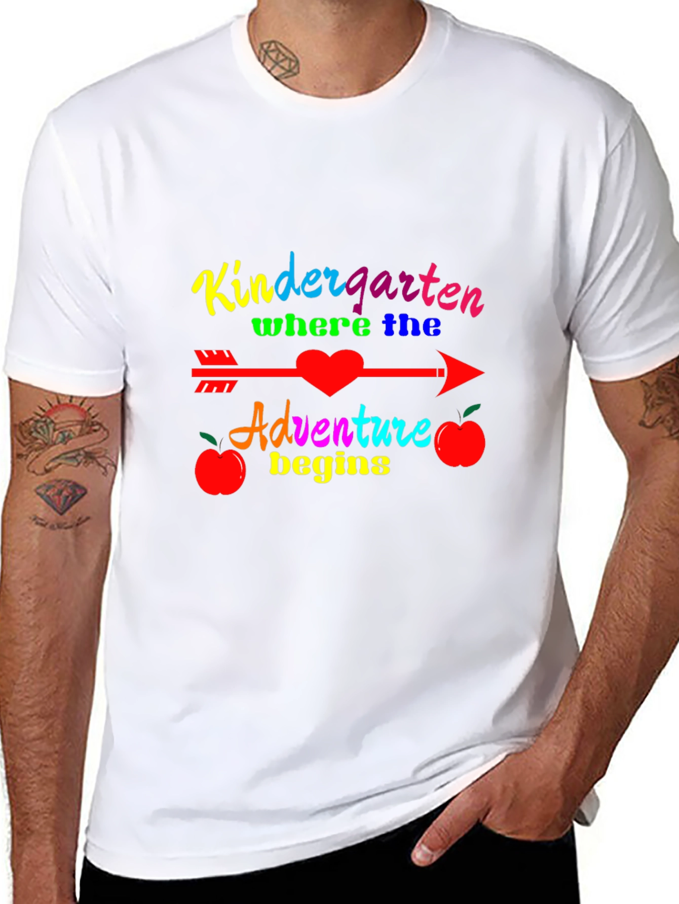 Black Kindergarten Adventure Begins T-Shirt view 8