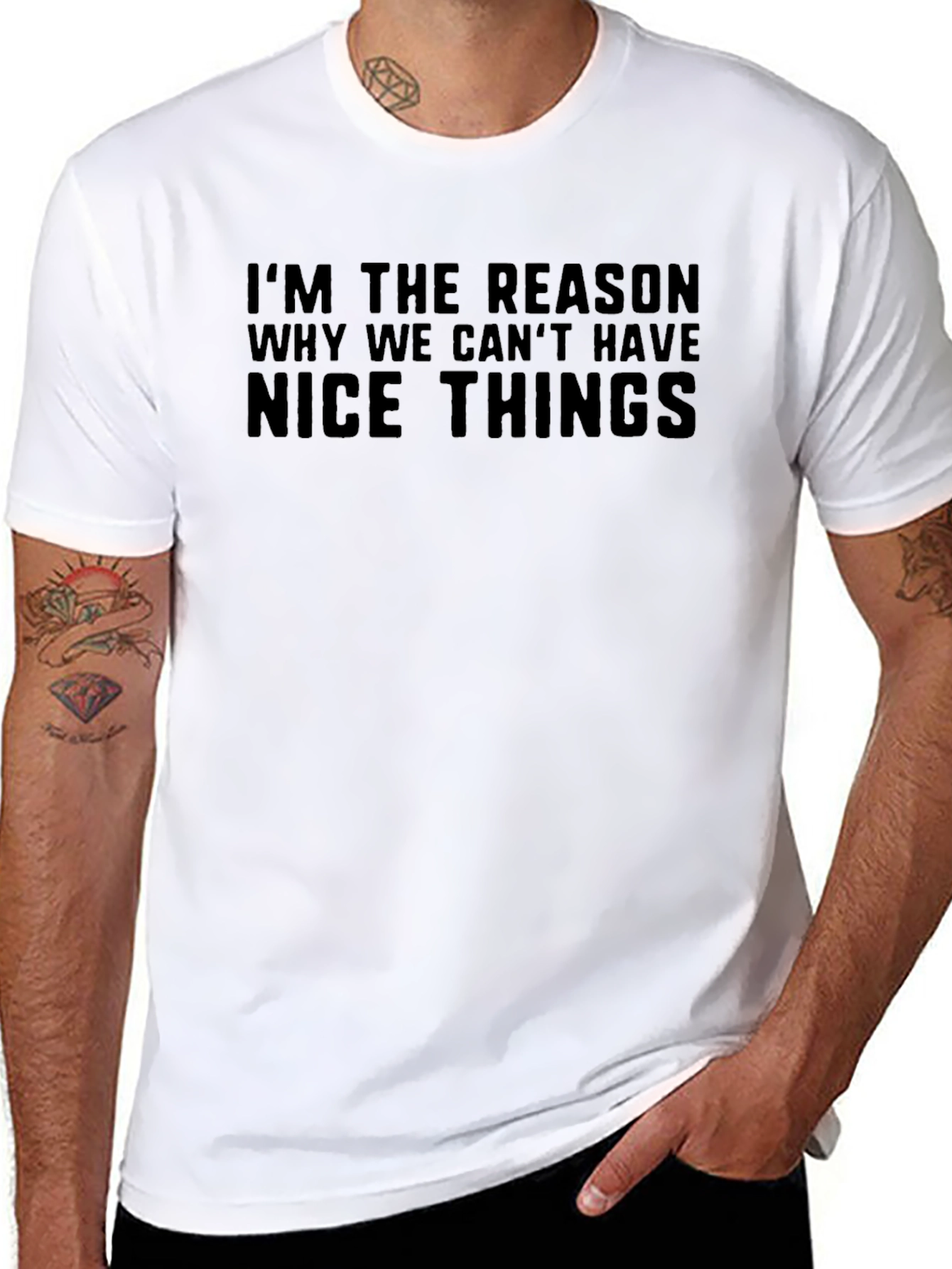 Black Funny T-Shirt: I'm The Reason Why We Can't Have Nice Things view 8
