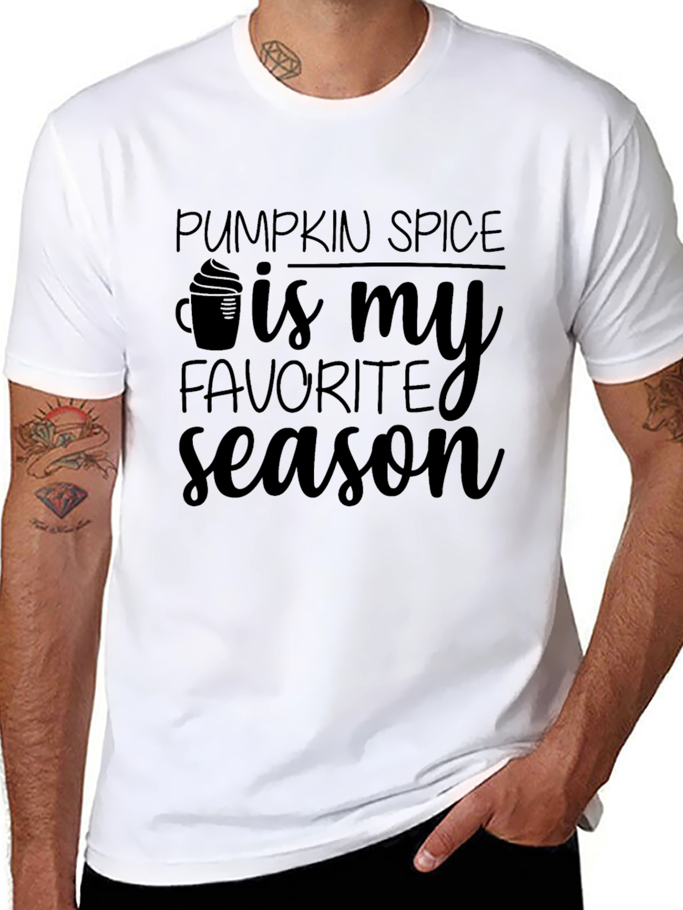 Black Pumpkin Spice is My Favorite Season Tee view 8