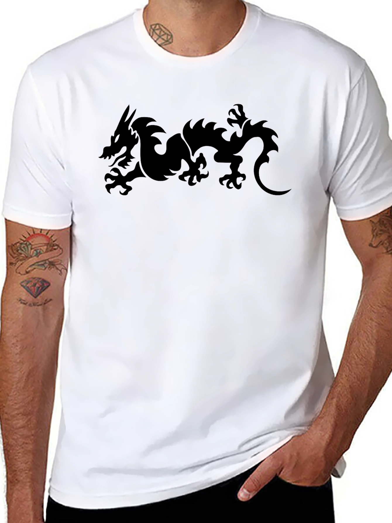 Black Black Dragon Graphic Tee - Men's Short Sleeve Shirt view 8