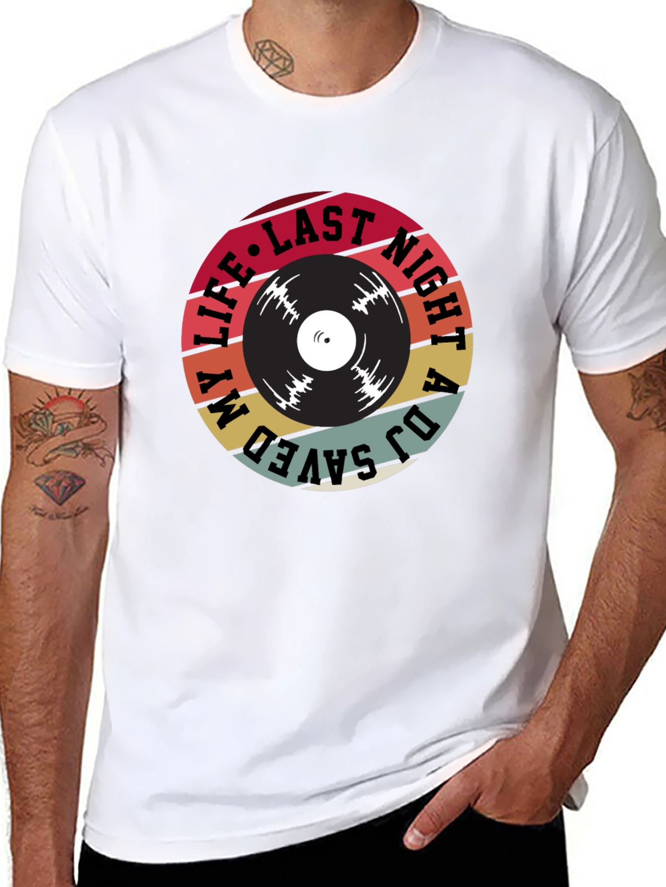 Black DJ Saved My Life Graphic Tee view 8