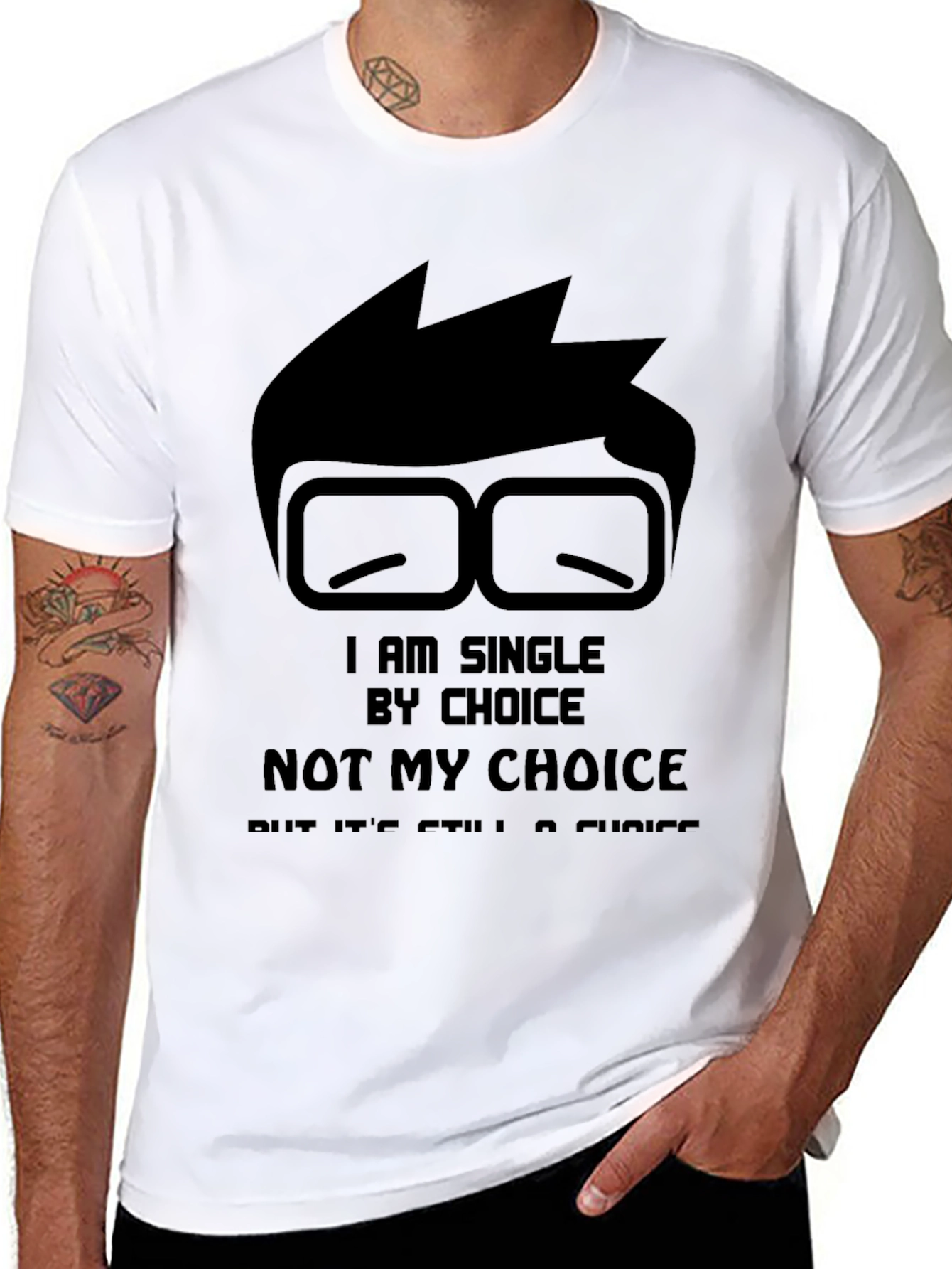 Black Single By Choice Black T-Shirt view 8