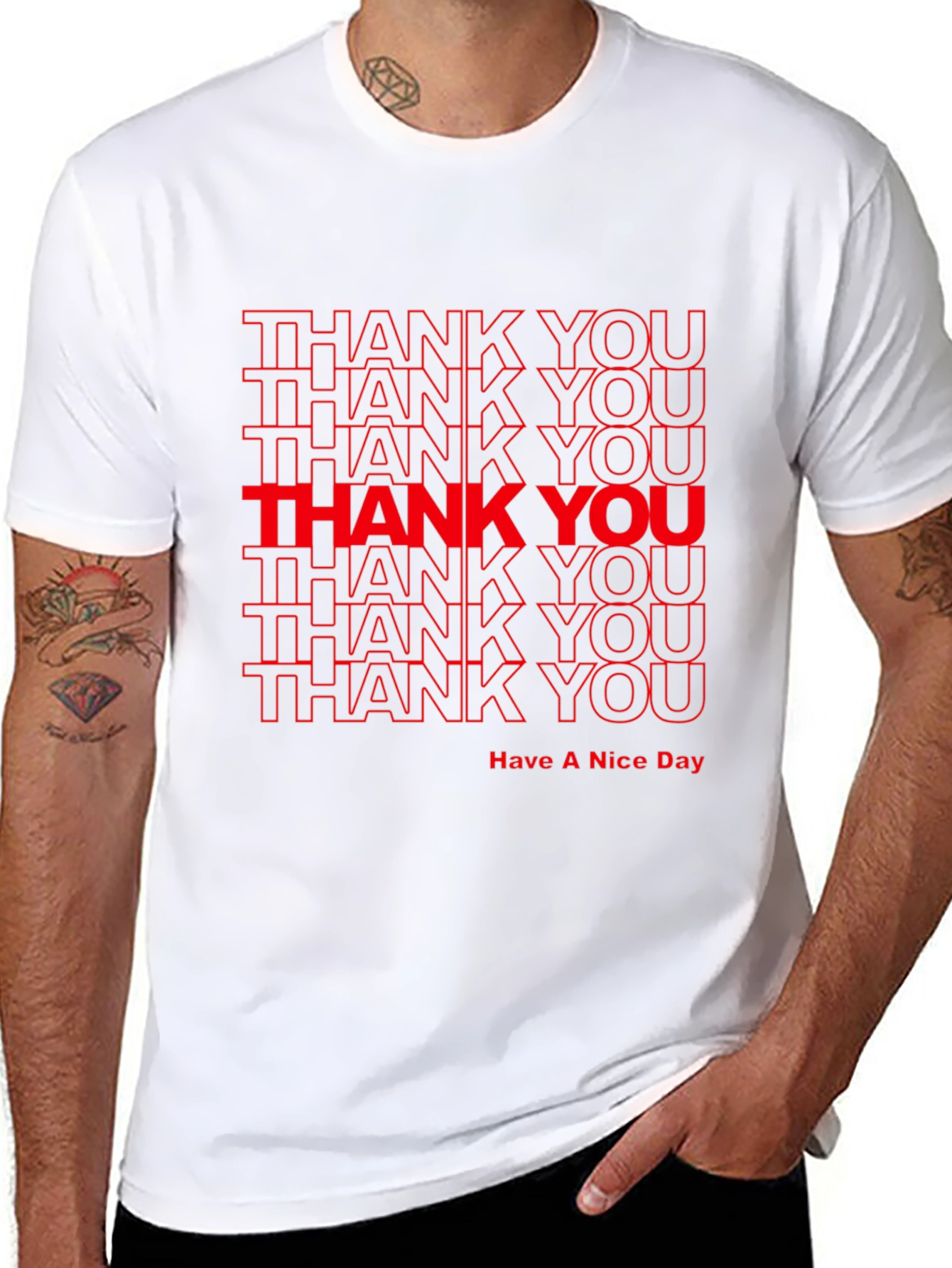 Black Thank You Graphic Print T-Shirt view 8