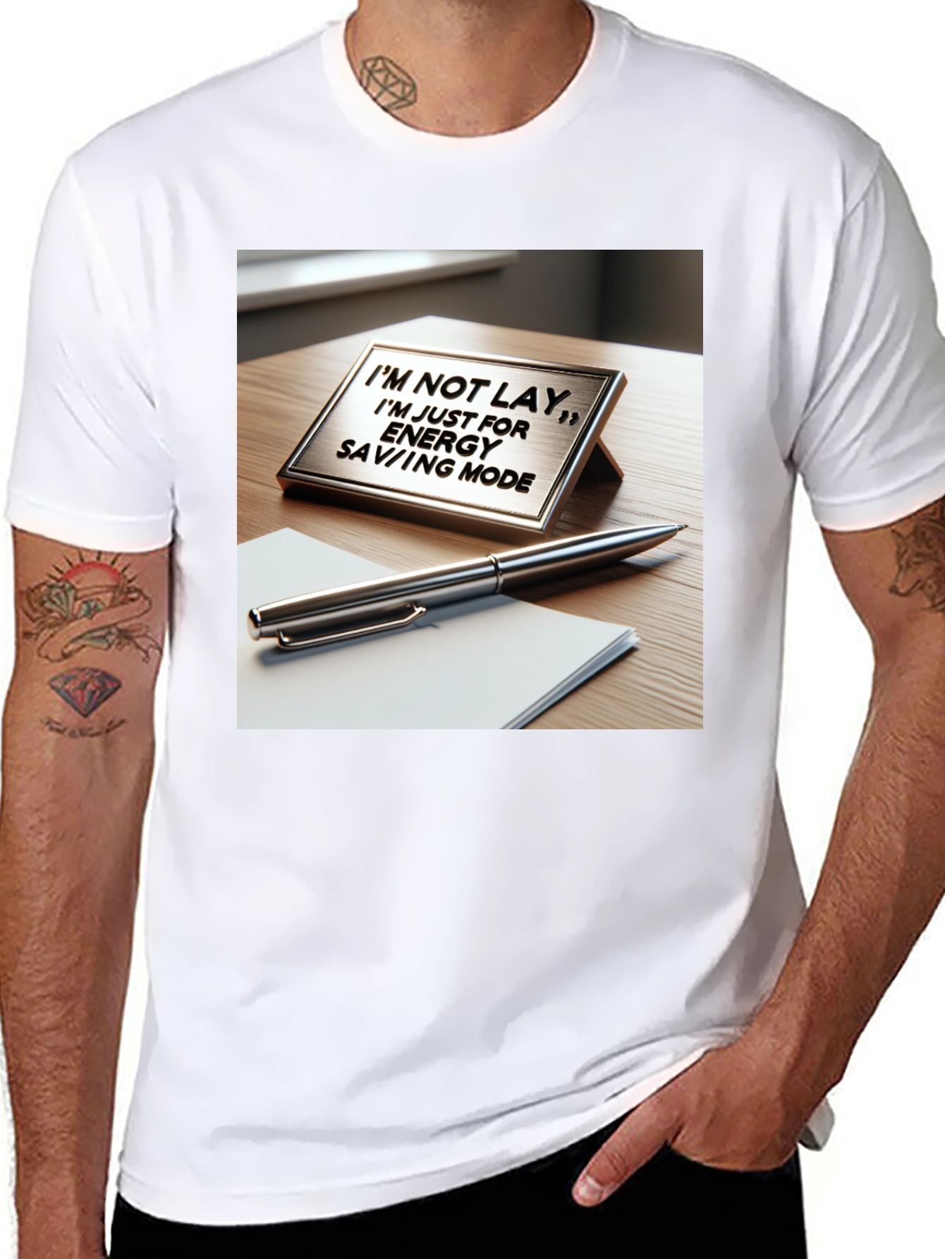 Energy Saving Mode T-Shirt - Funny Work Tee - 8