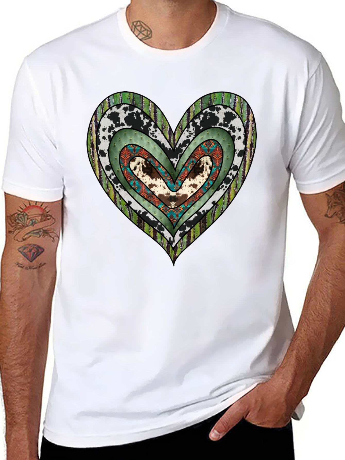 Black Heart Graphic T-Shirt - Casual Black Tee view 8