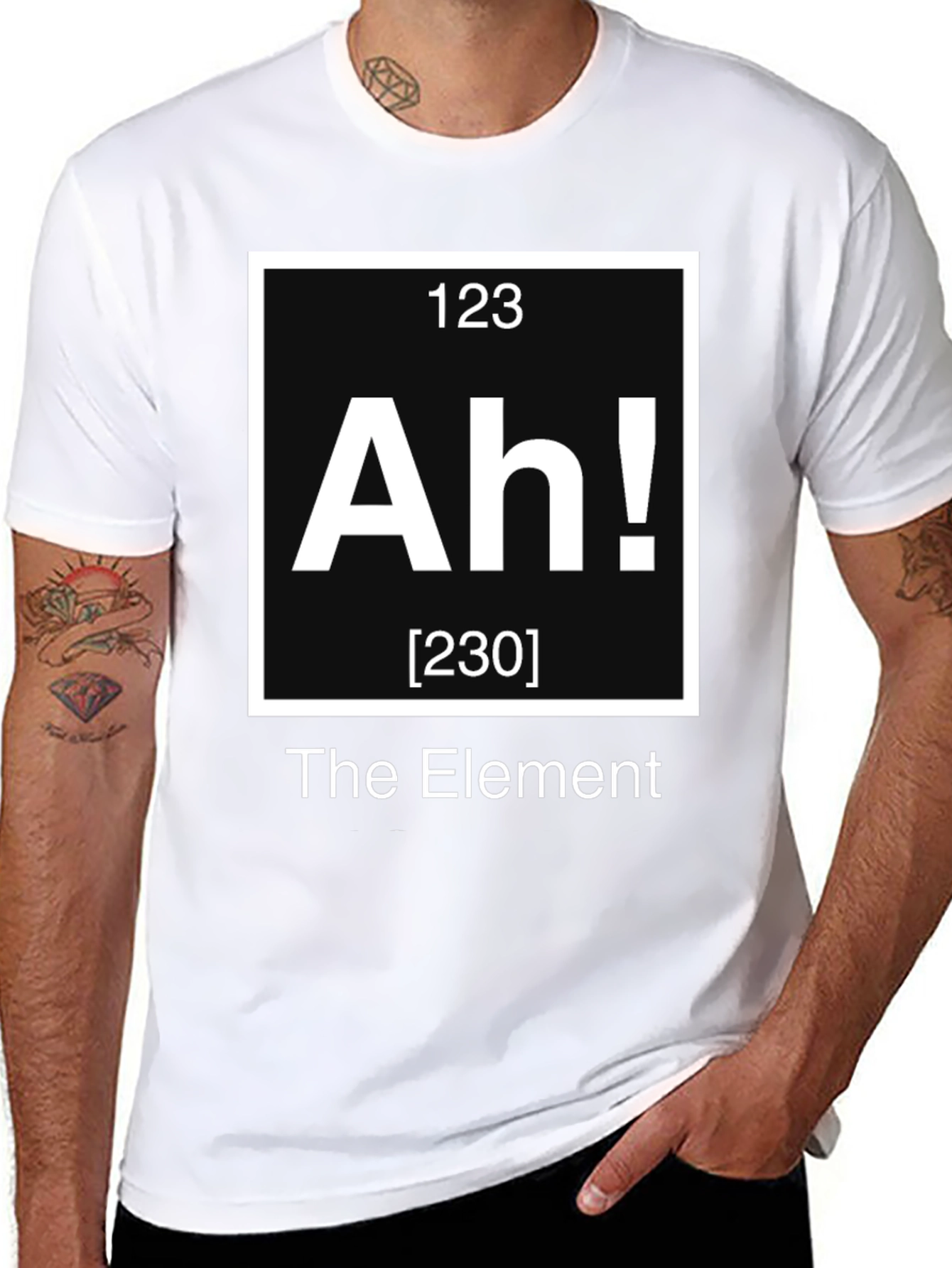 The Element "Ah!" T-Shirt - Chemistry Periodic Table Humor - 8