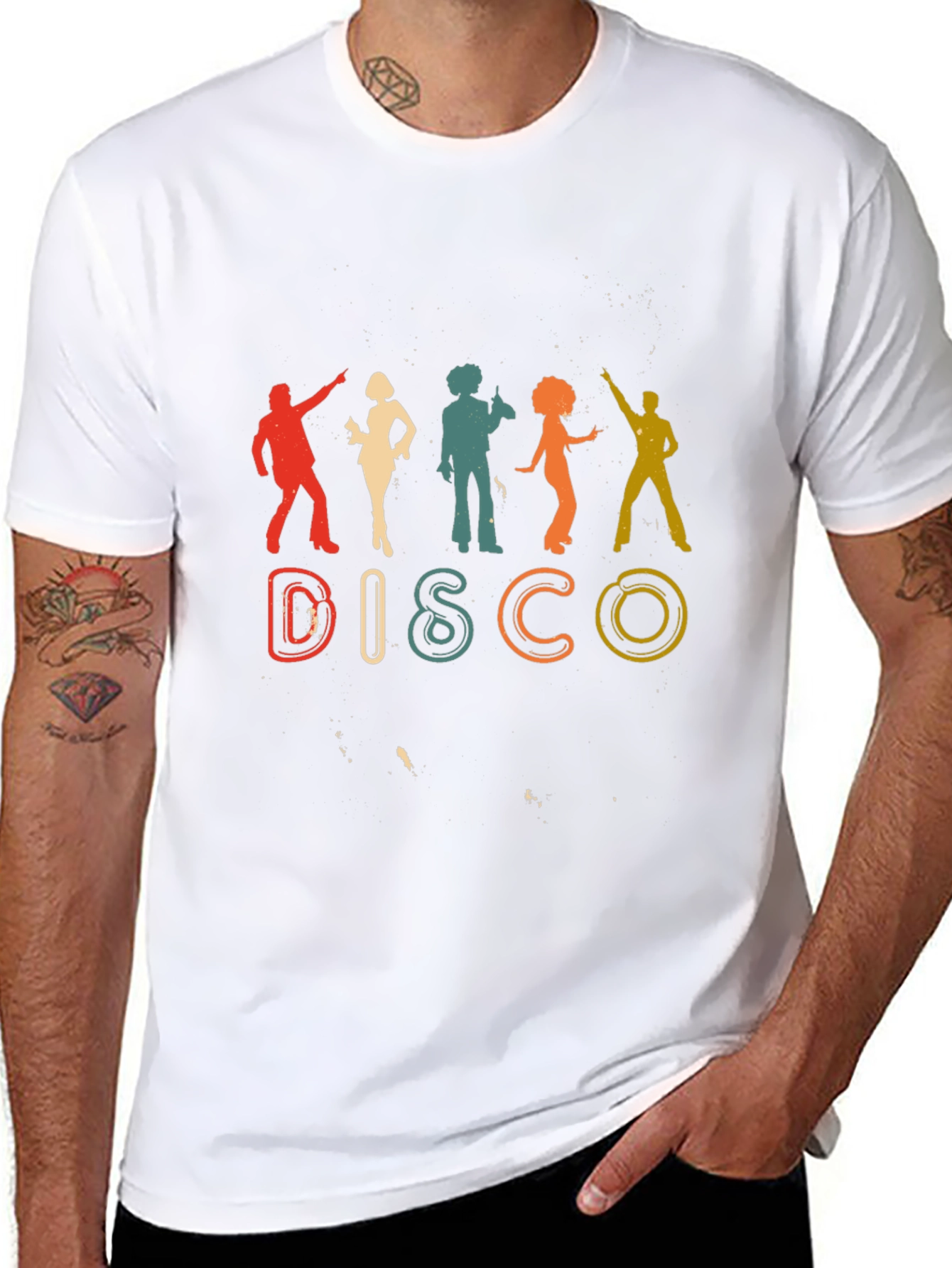 Black Retro Disco Dance T-Shirt - Vintage Style view 8