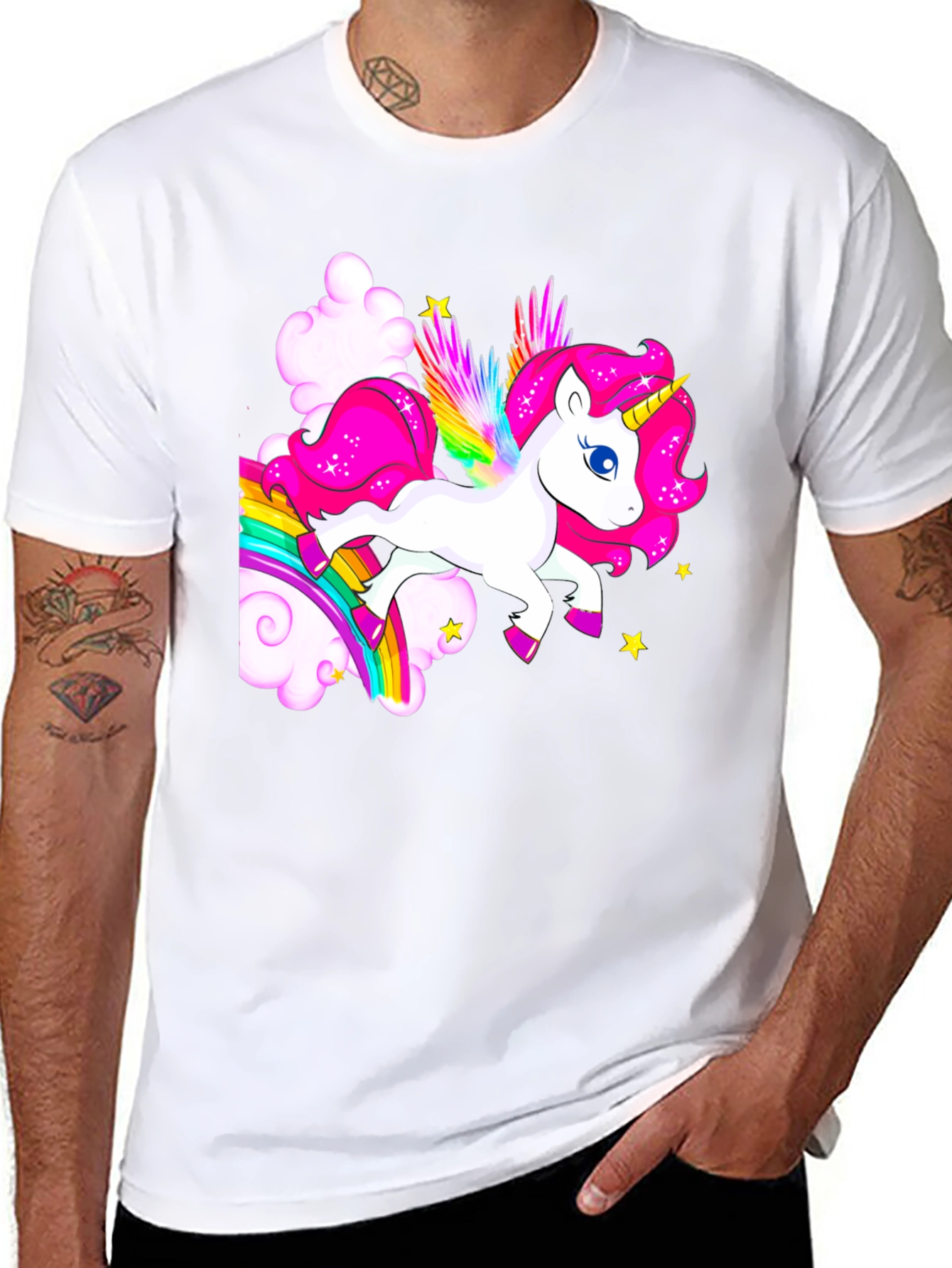Rainbow Unicorn Graphic T-Shirt - 8