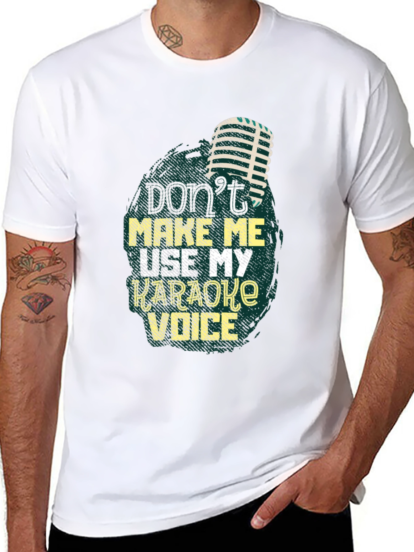 Black Karaoke Voice Graphic Tee - Soft Cotton Blend view 8