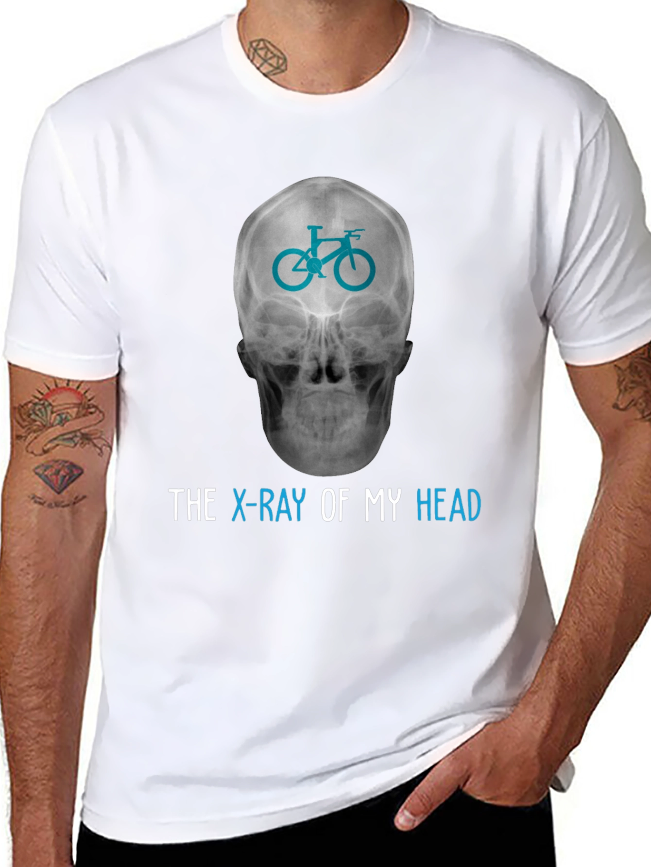 Black Bike X-Ray T-Shirt - Cycle on the Brain view 8