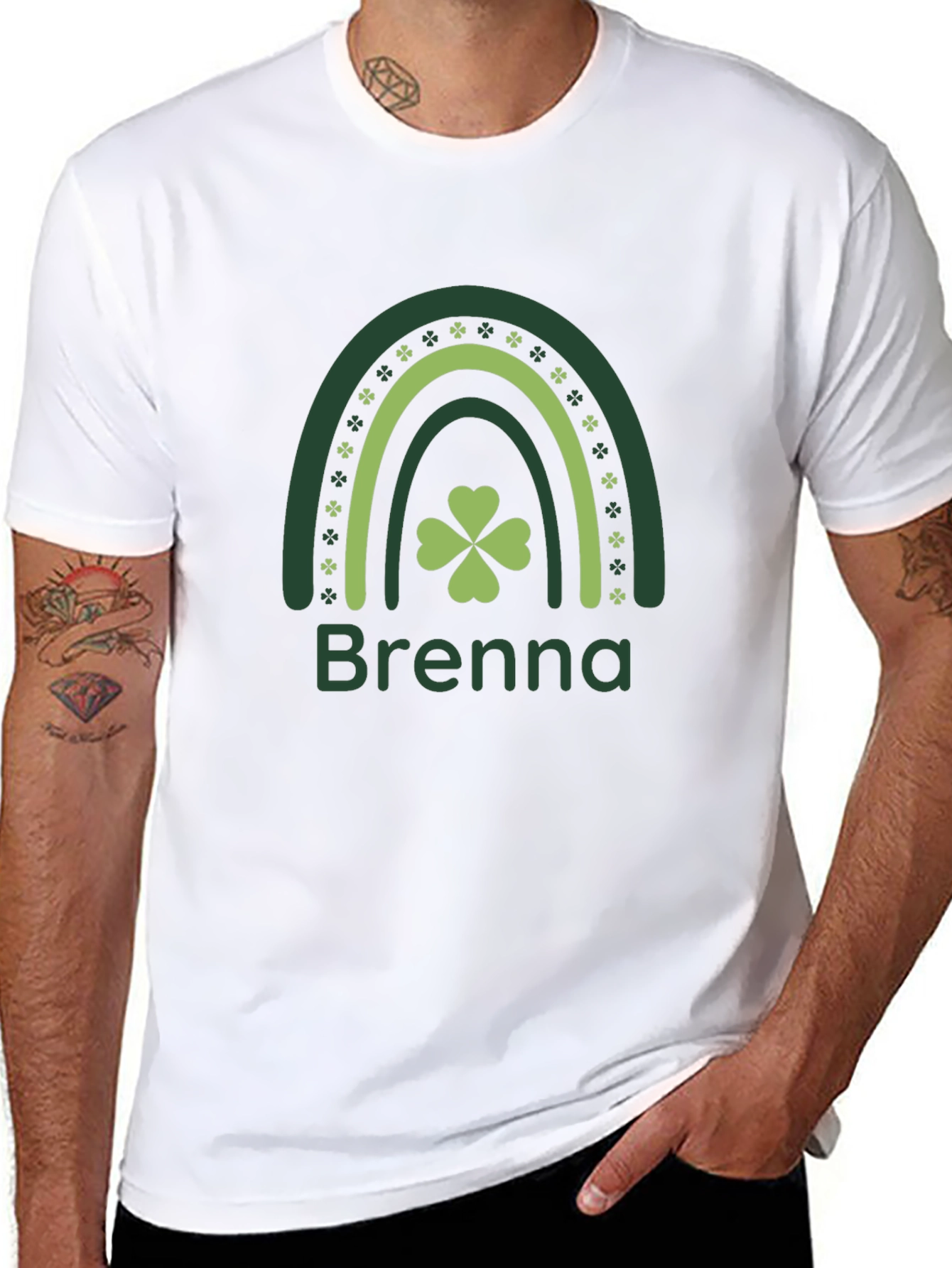 Black Brenna St. Patrick's Day Rainbow Shirt view 8