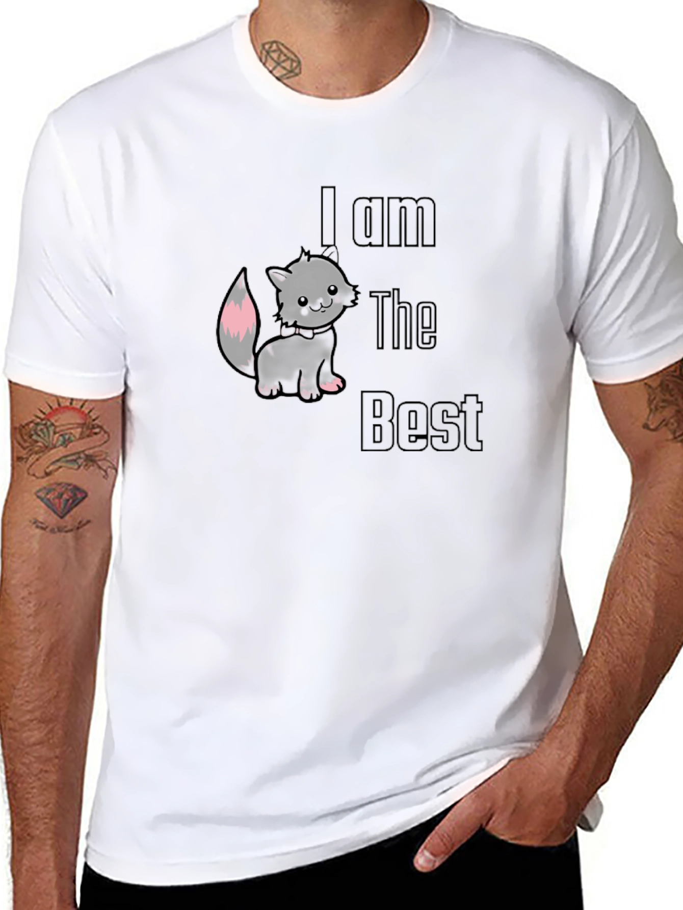 Black I Am The Best Kitten T-Shirt - Soft Cotton Graphic Tee view 8