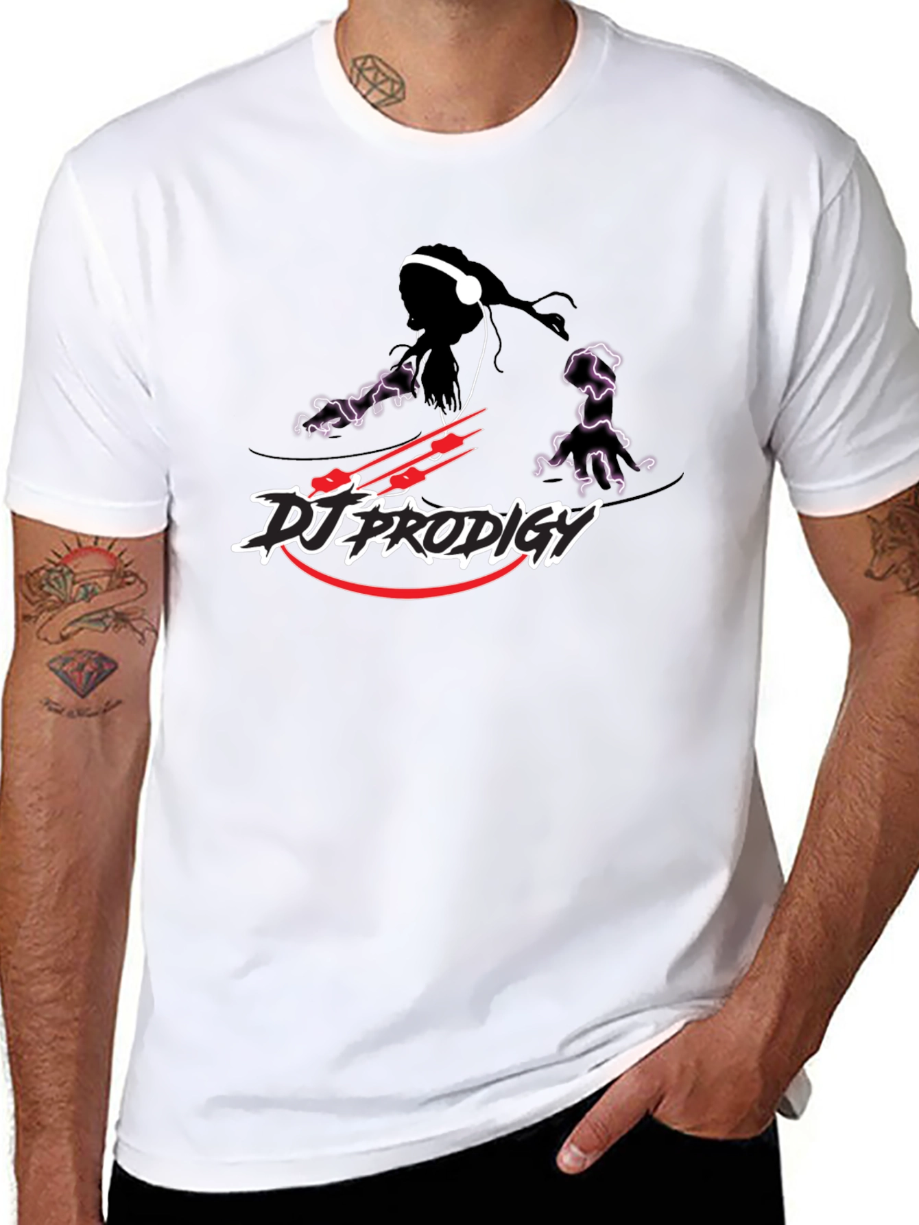 Black DJ Prodigy Graphic T-Shirt - Black view 8