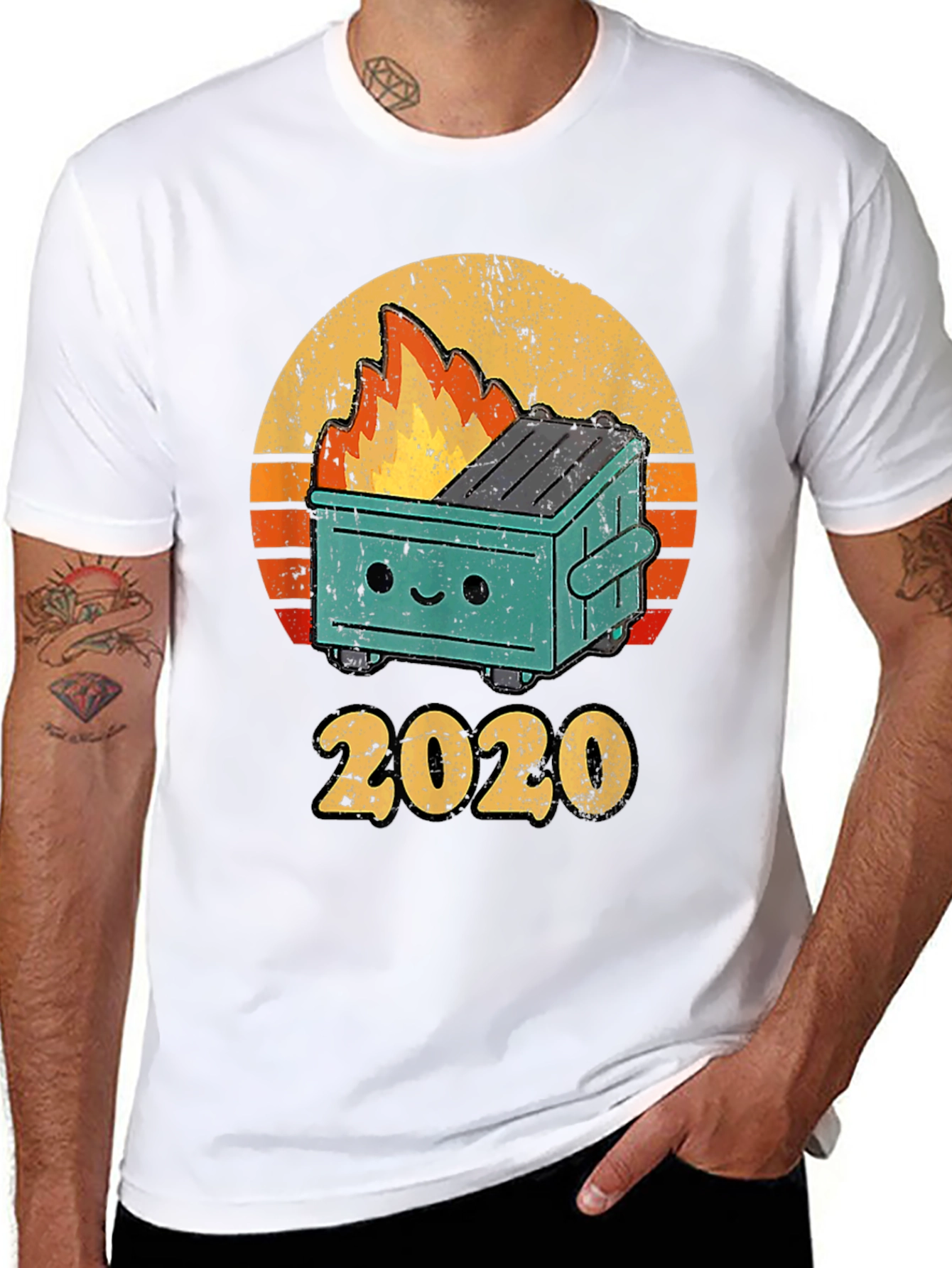 Black 2020 Dumpster Fire T-Shirt view 8